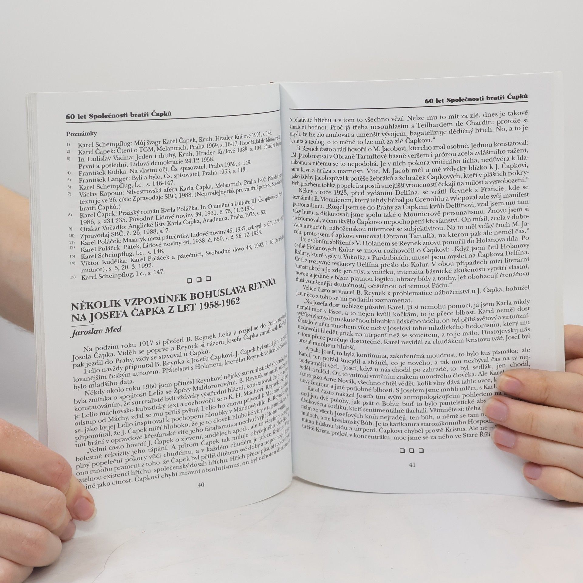 Collectif d'auteurs Šedesát let společnosti bratří Čapků