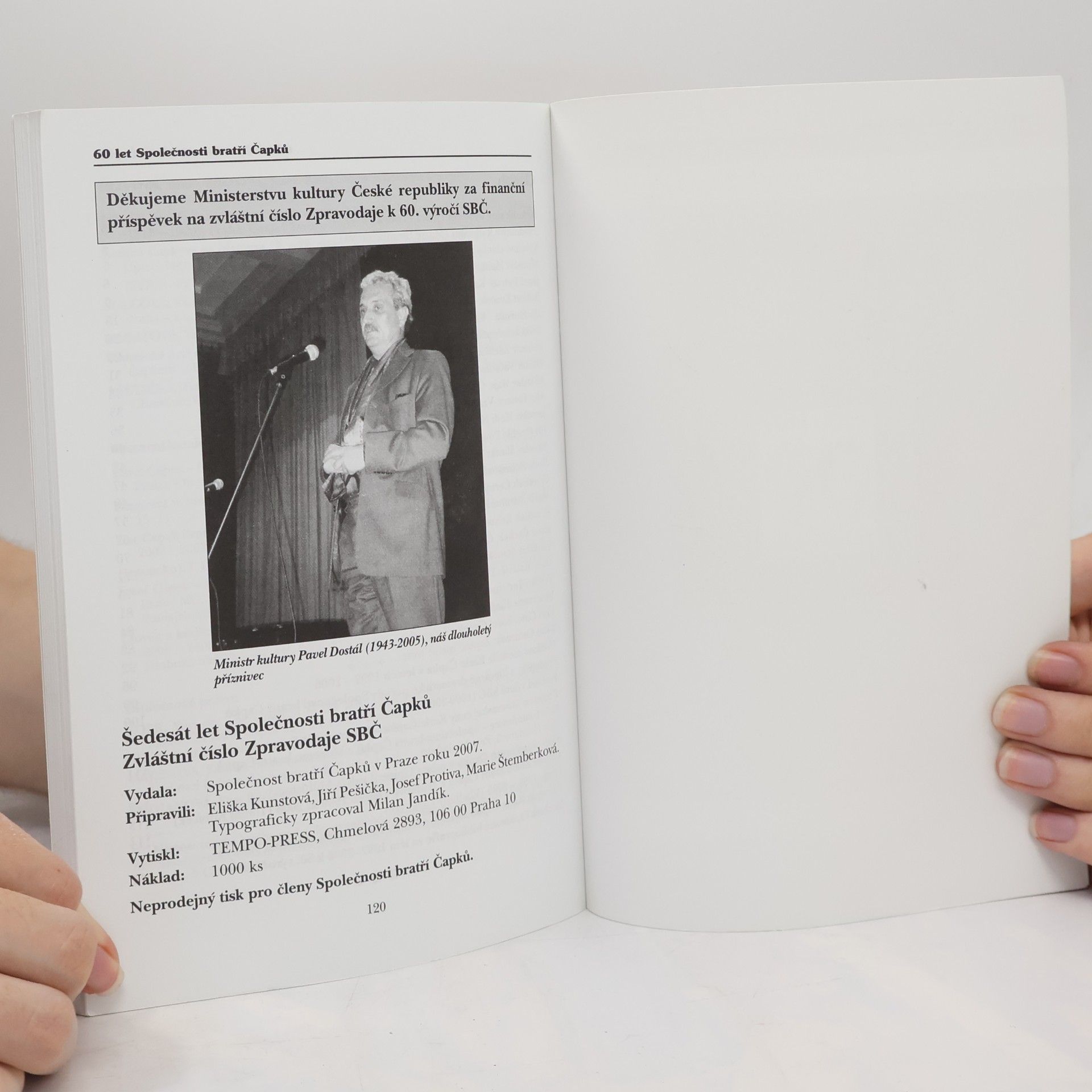 Collectif d'auteurs Šedesát let společnosti bratří Čapků