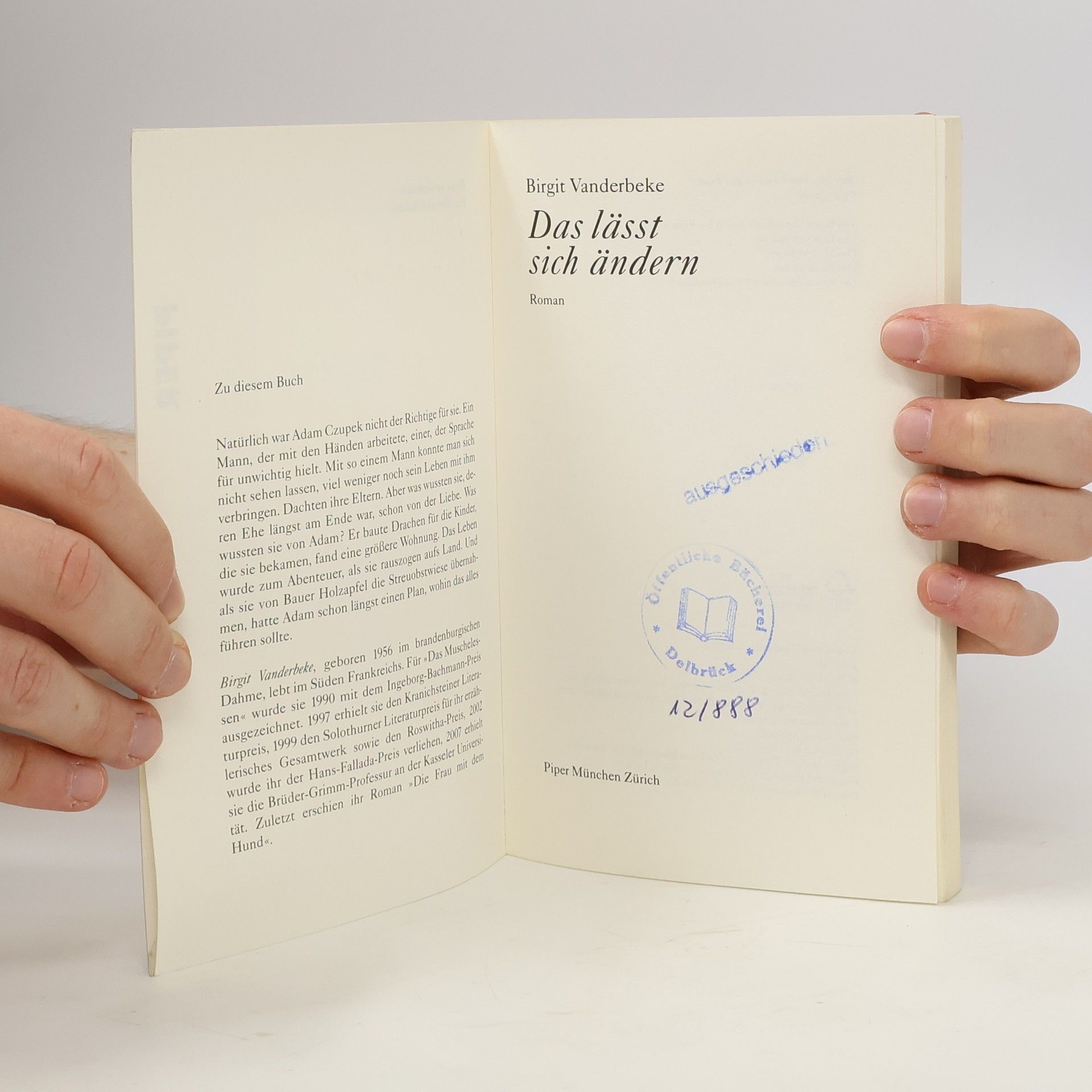 Birgit Vanderbeke Das lässt sich ändern