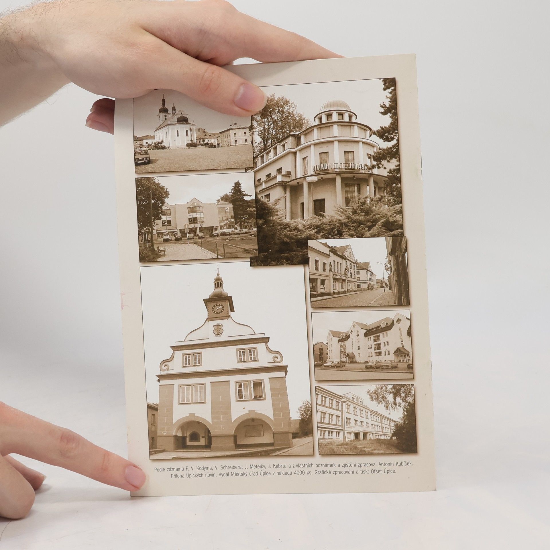 Antonín Kubíček Historie města Úpice