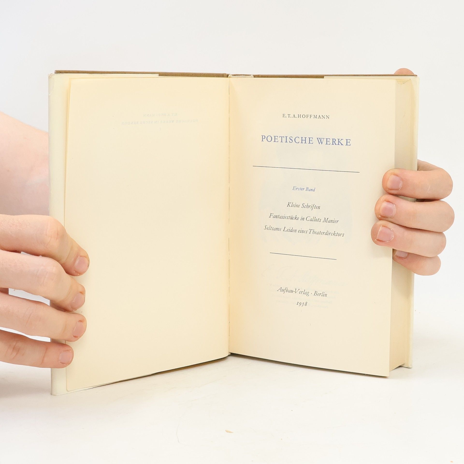 E. T. A. Hoffmann Poetische Werke 1