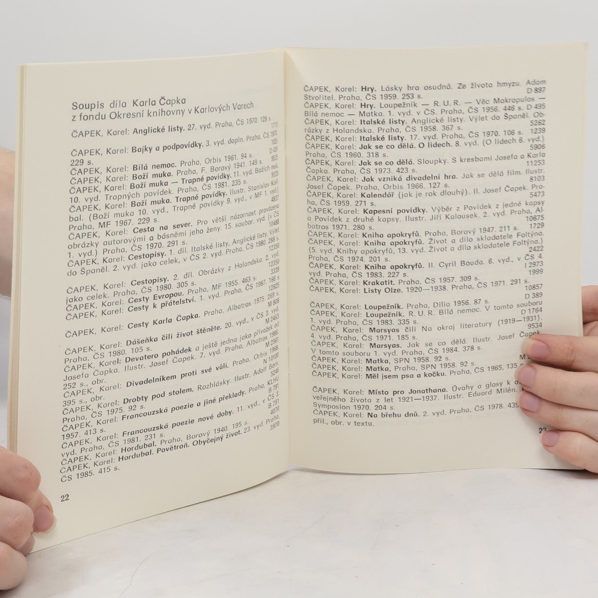 Hana Kopecká Karel Čapek na Karlovarsku
