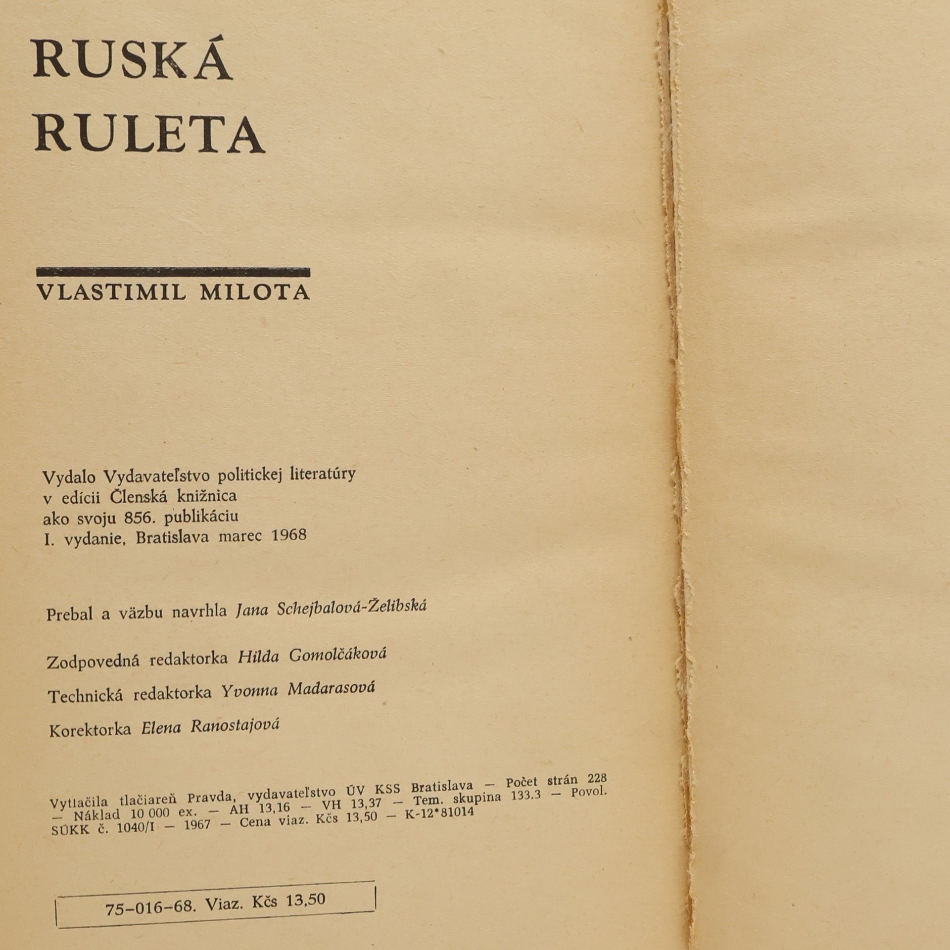 Milota Vlastimil Ruská ruleta