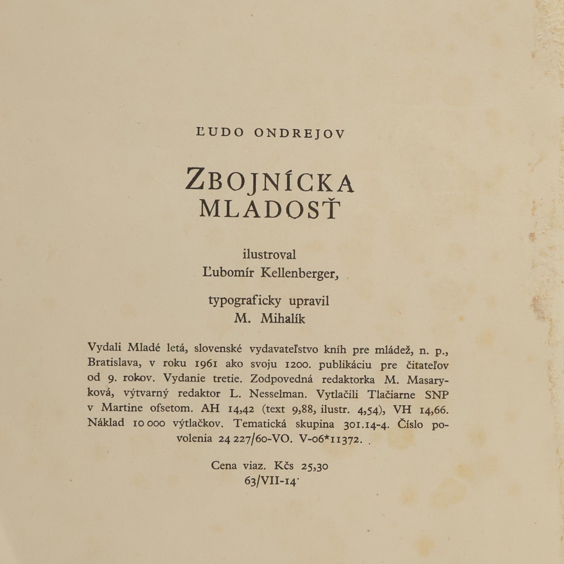 Ľudo Ondrejov Zbojnícka mladosť