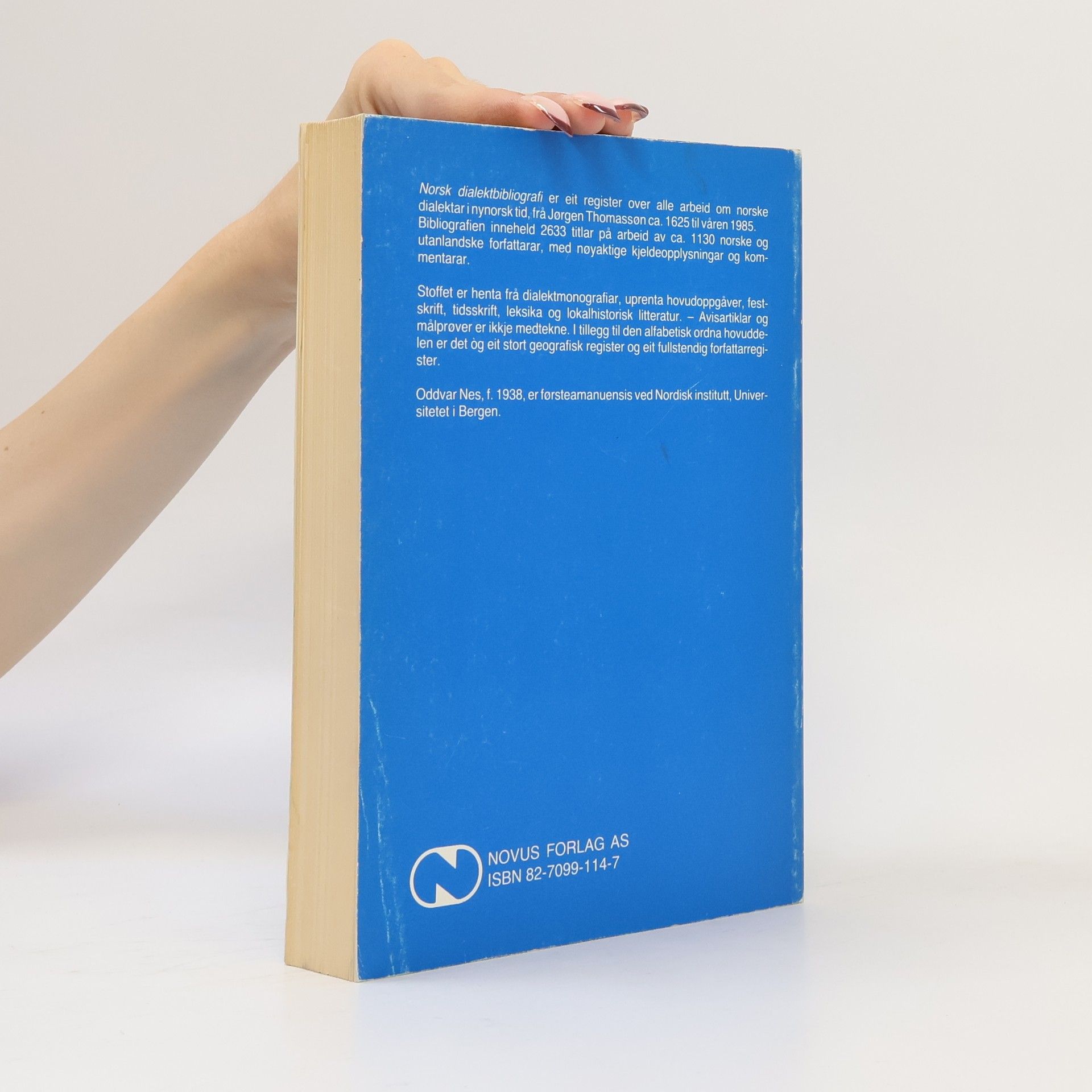 Oddvar Nes Norsk dialektbibliografi
