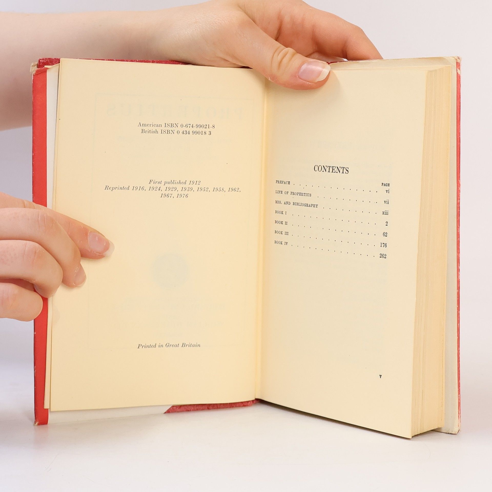 Harold Edgeworth Butler Loeb Classical Library - 18: Propertius