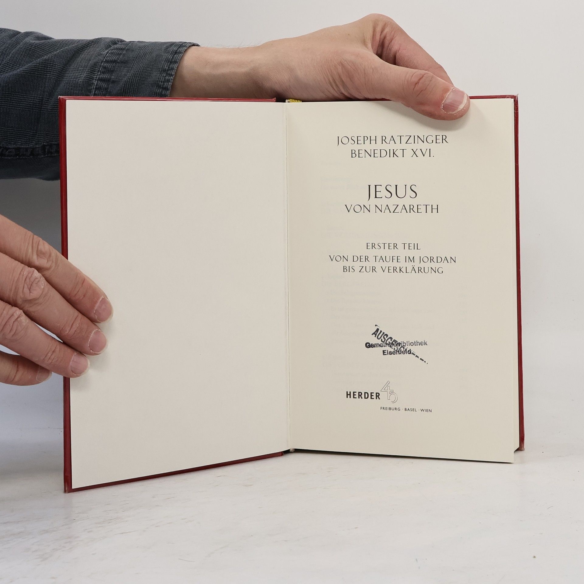 Joseph Ratzinger Jesus von Nazareth. Erster Teil, Von der Taufe im Jordan bis zur Verklärung