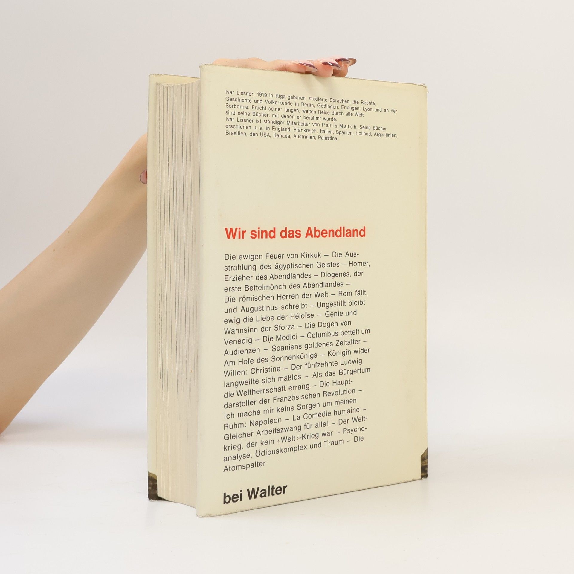 Ivar Lissner Wir sind das Abendland