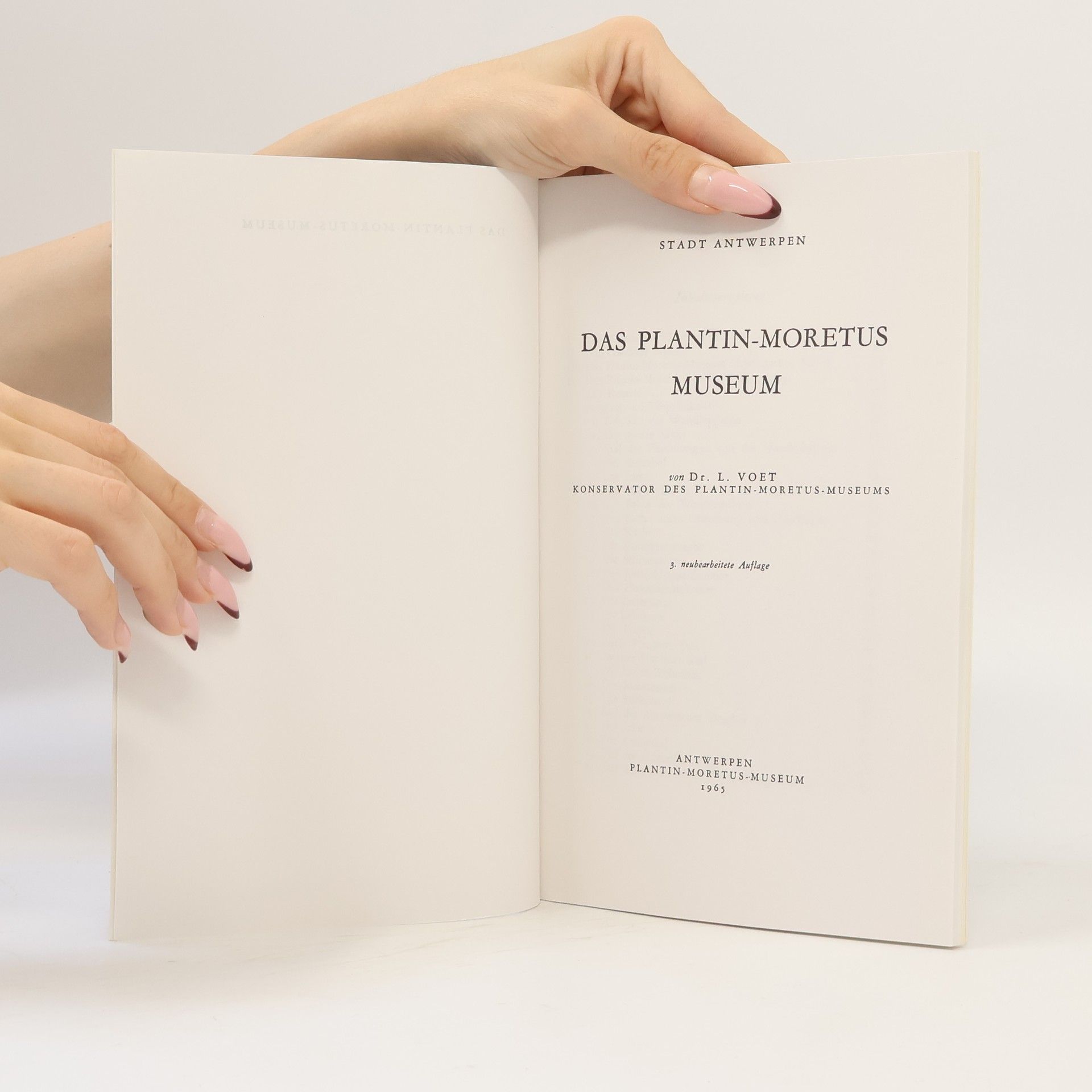 L. Voet Das Plantin-Moretus Museum