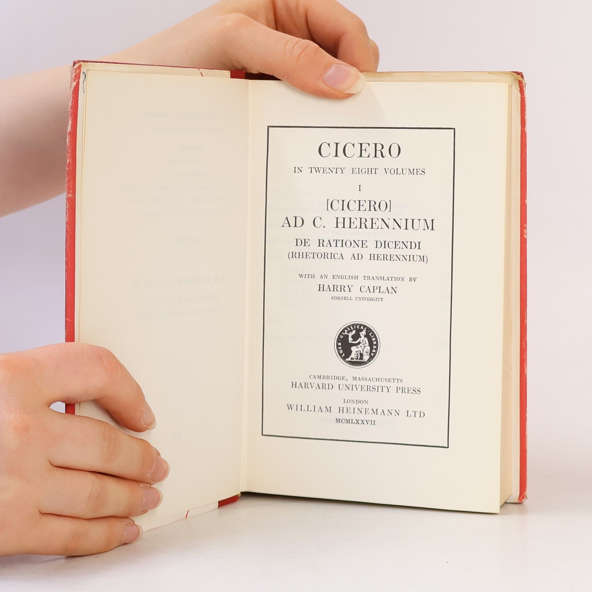 Harry Caplan Cicero. Ad C. Herennium