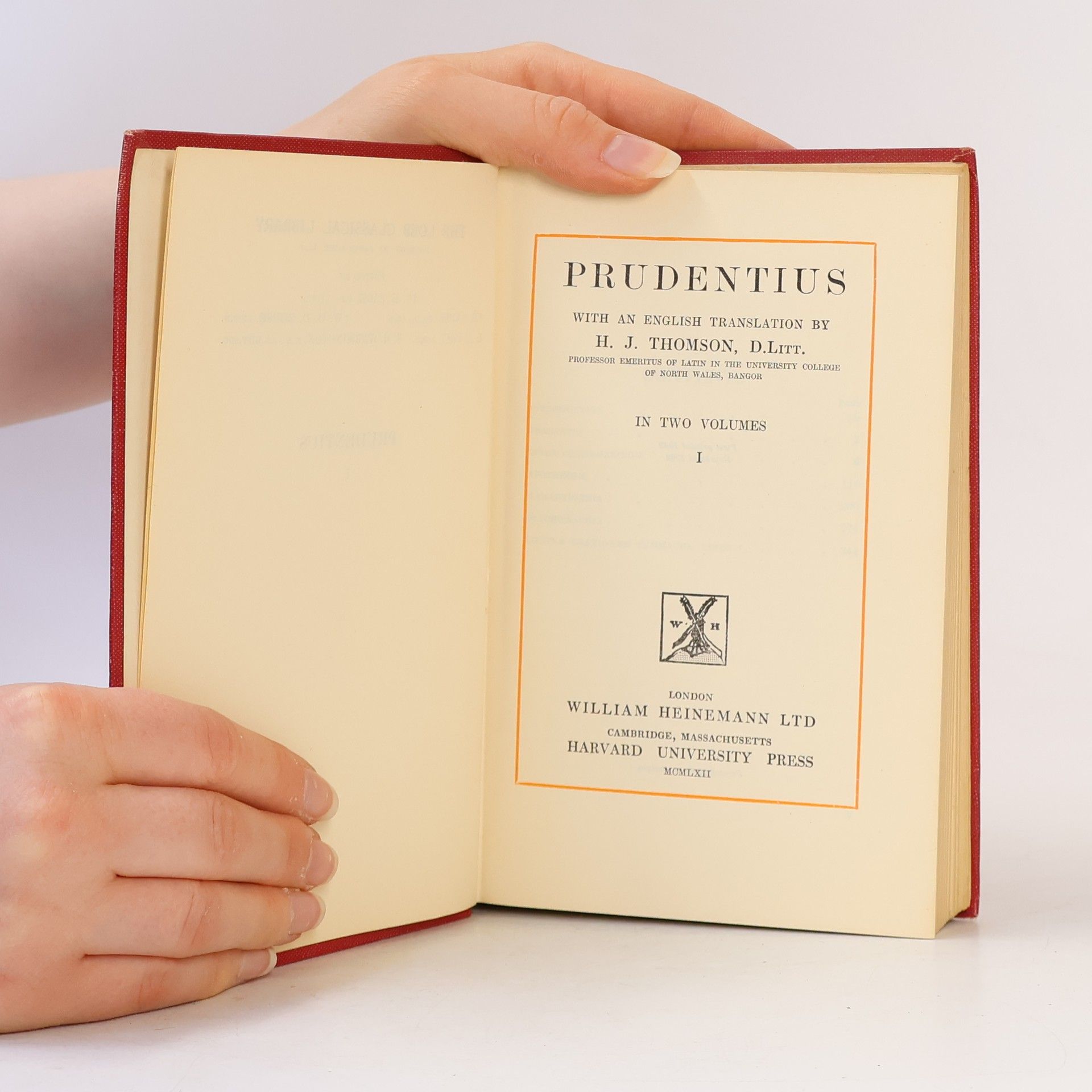 H. J. Thomson Prudentius I.