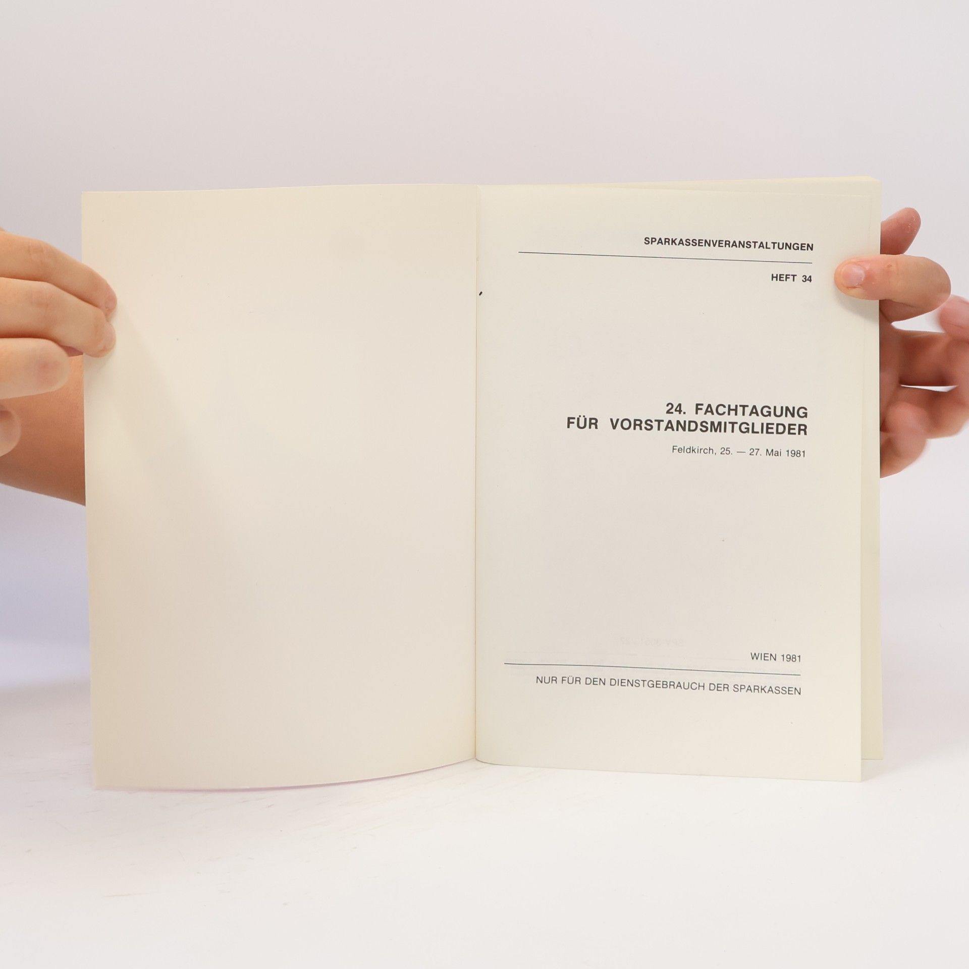 AA.VV. 24. Fachtagung für Vorstandsmitglieder Feldkirch 1981