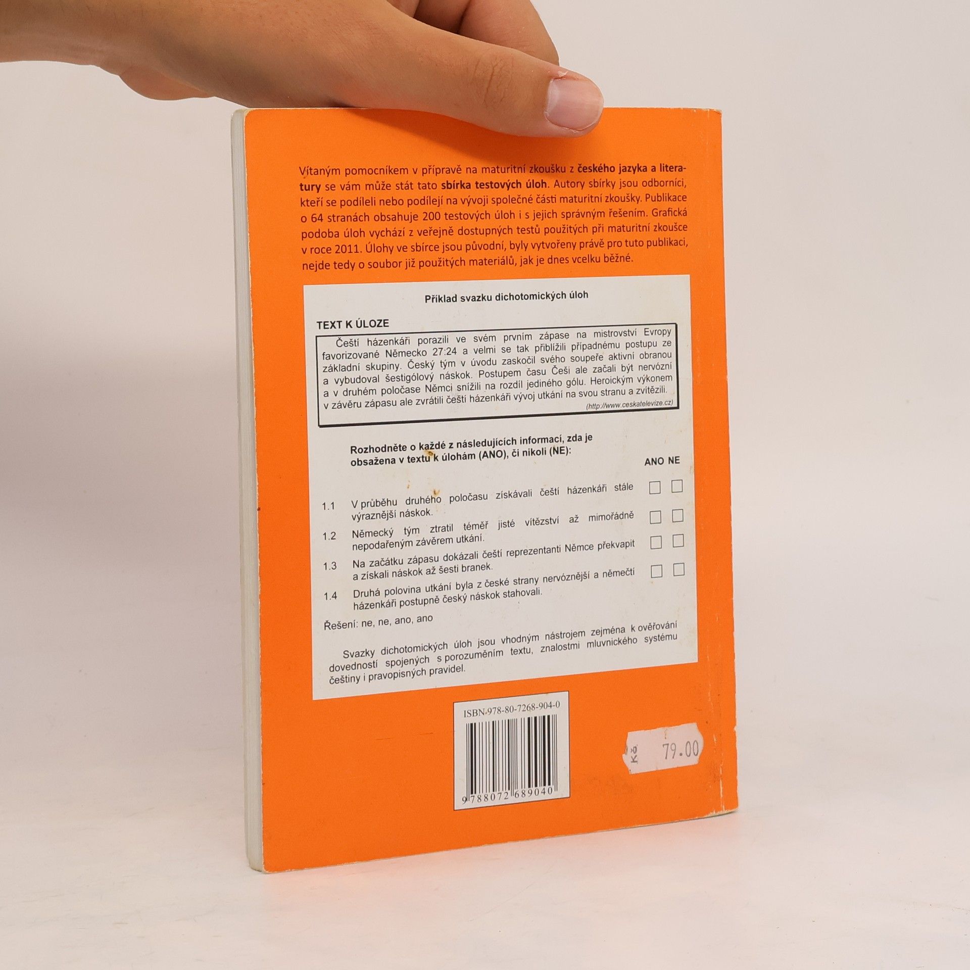 František Brož Český jazyk a literatura: Sbírka testových úloh k maturitní zkoušce