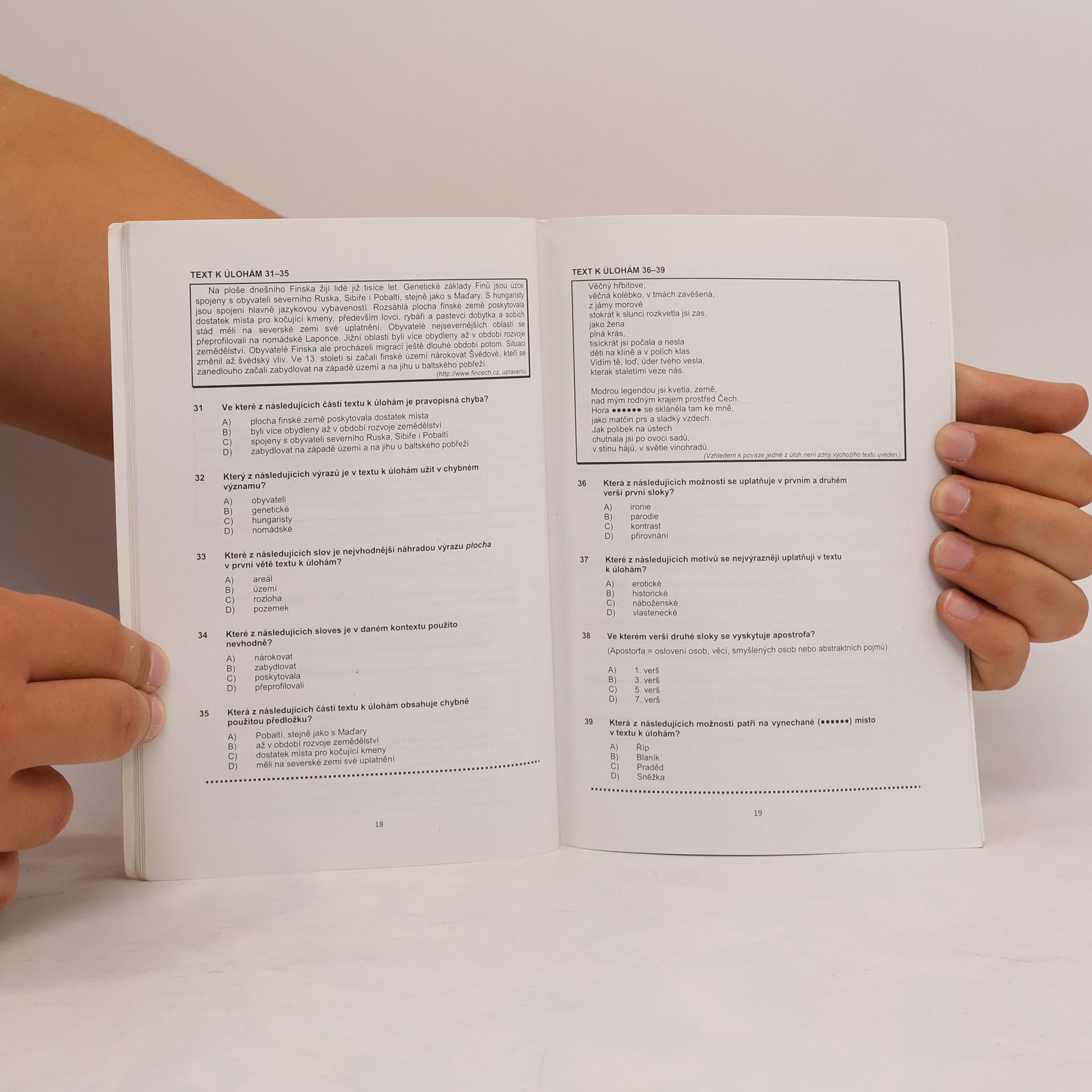 František Brož Český jazyk a literatura: Sbírka testových úloh k maturitní zkoušce