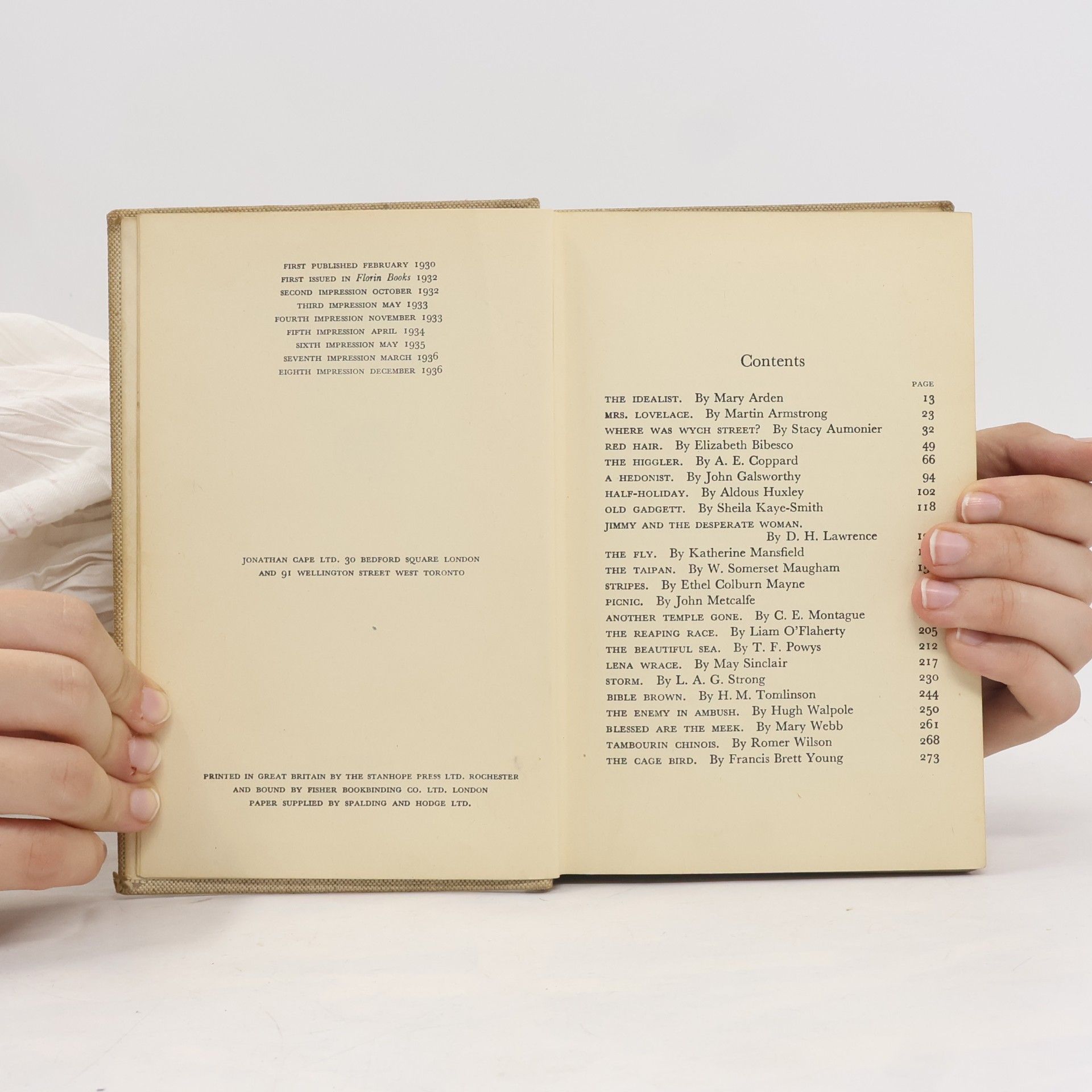 E. J. O'Brien Modern English Short Stories