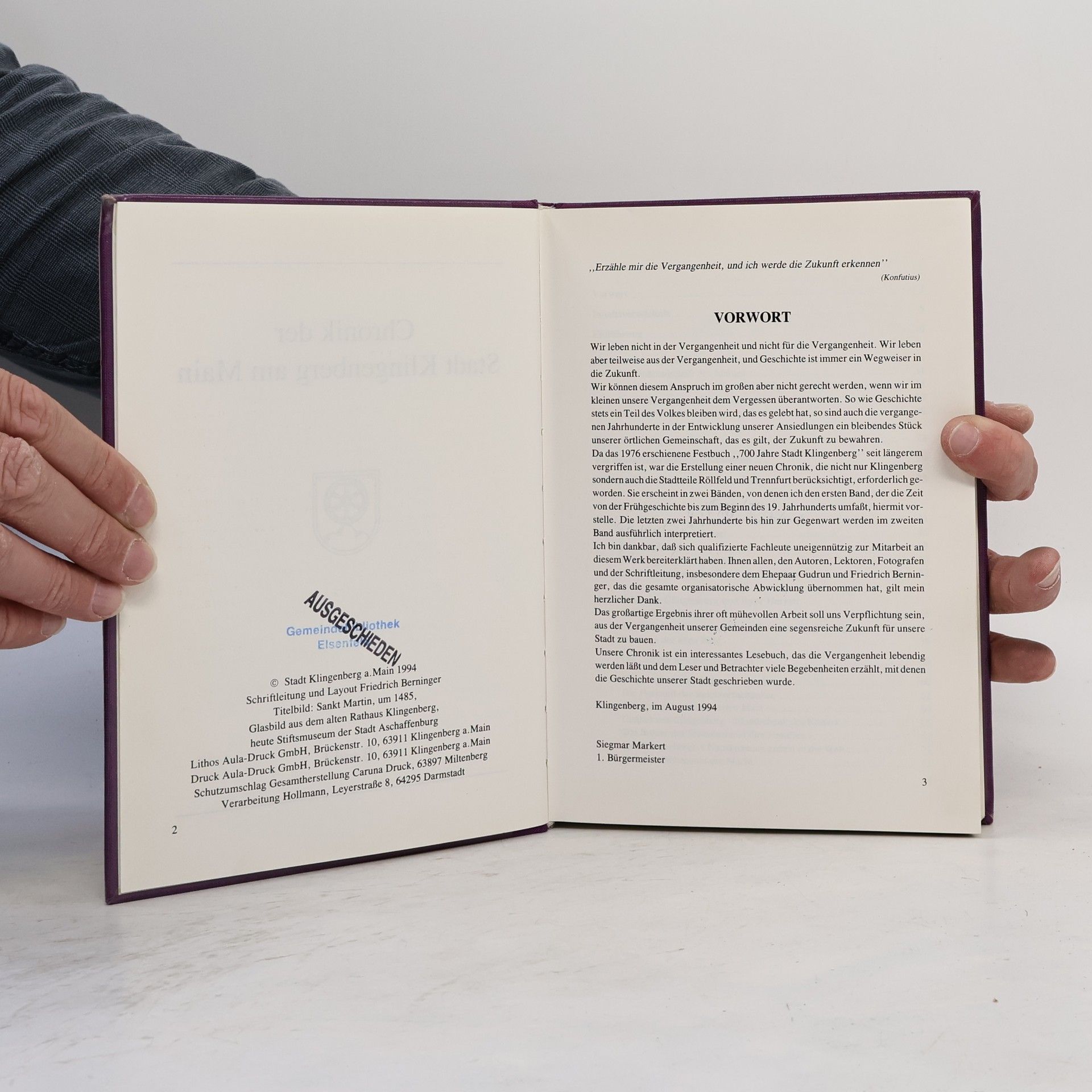 Autorenkollektiv Chronik der Stadt Klingenberg am Main