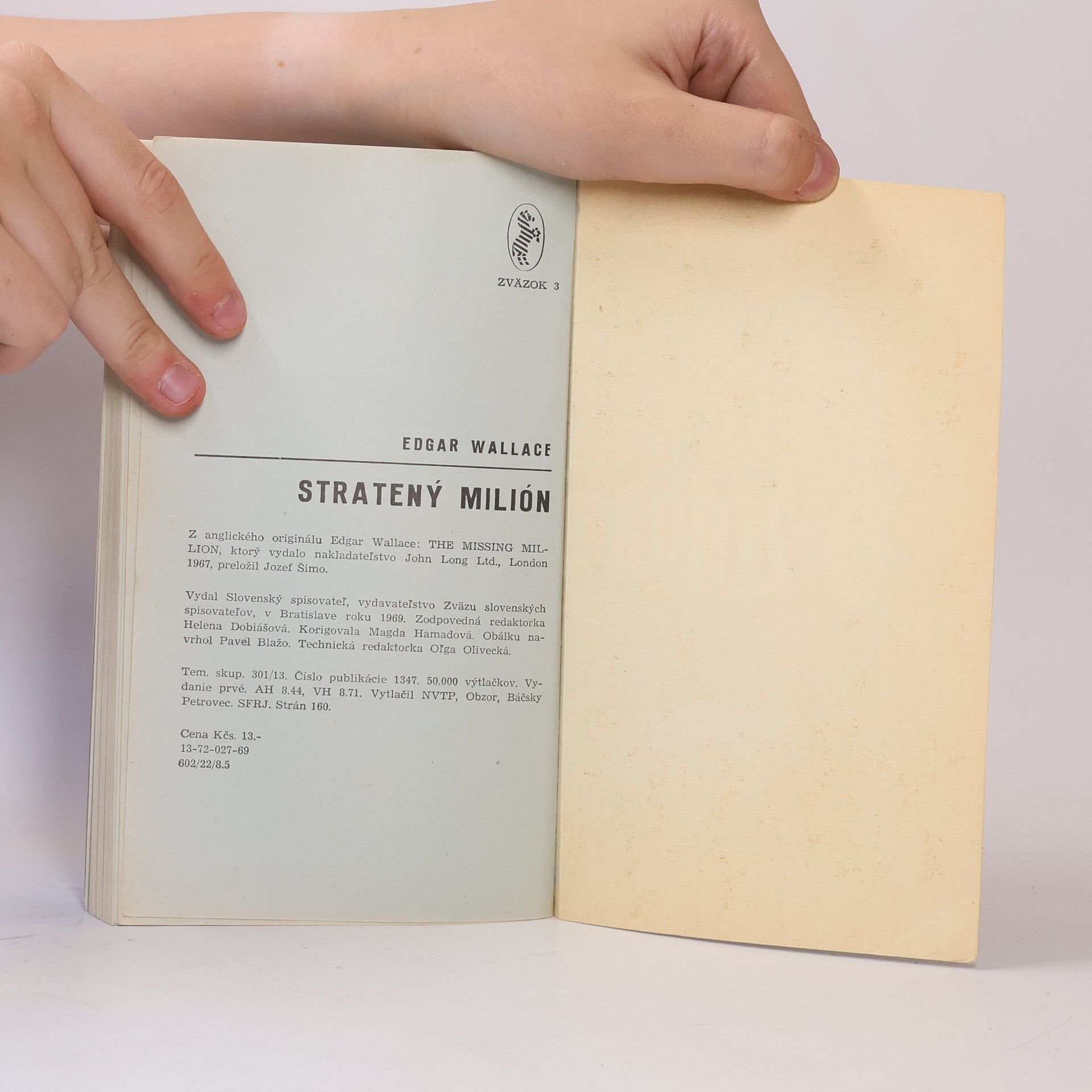 Edgar Wallace Stratený milión