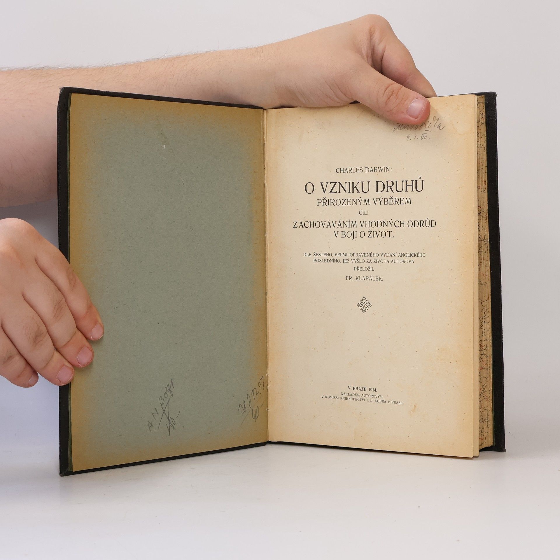 Charles Darwin O vzniku druhů přirozeným výběrem čili zachováním vhodných odrůd v boji o život