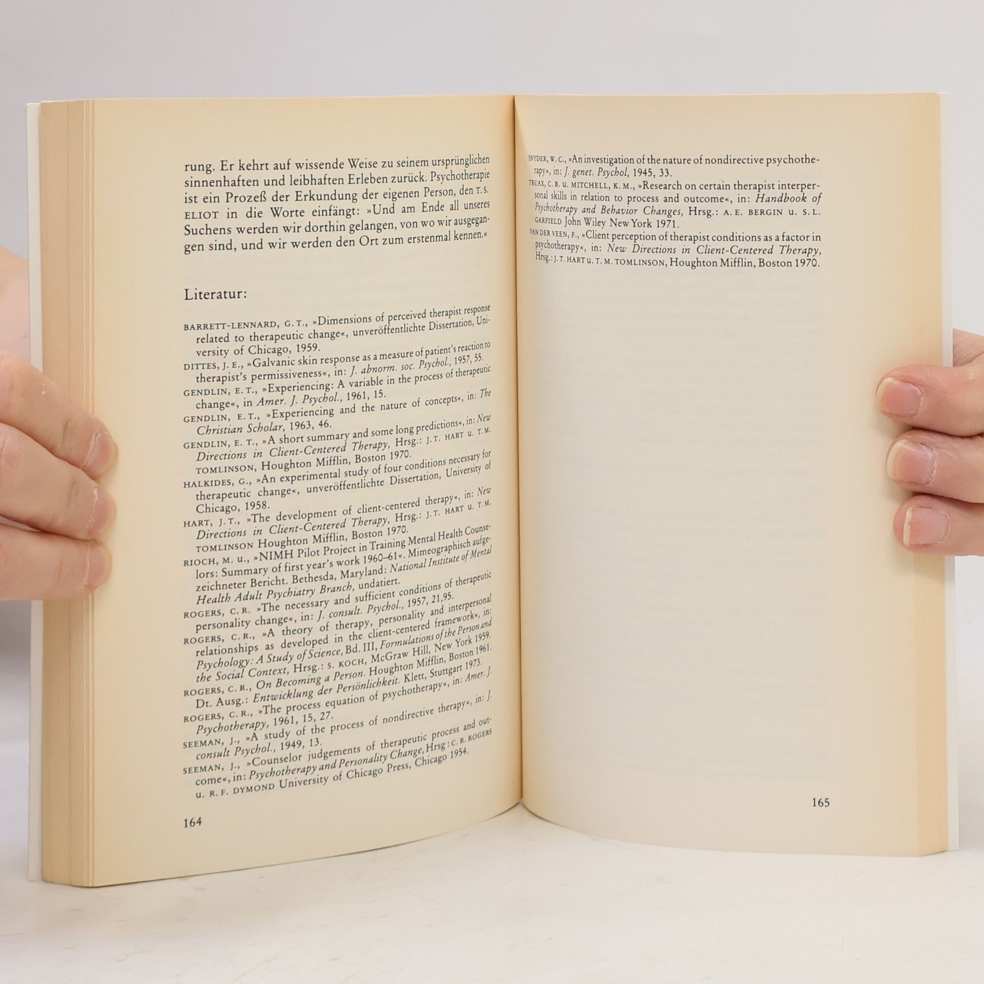 Carl Rogers Therapeut und Klient