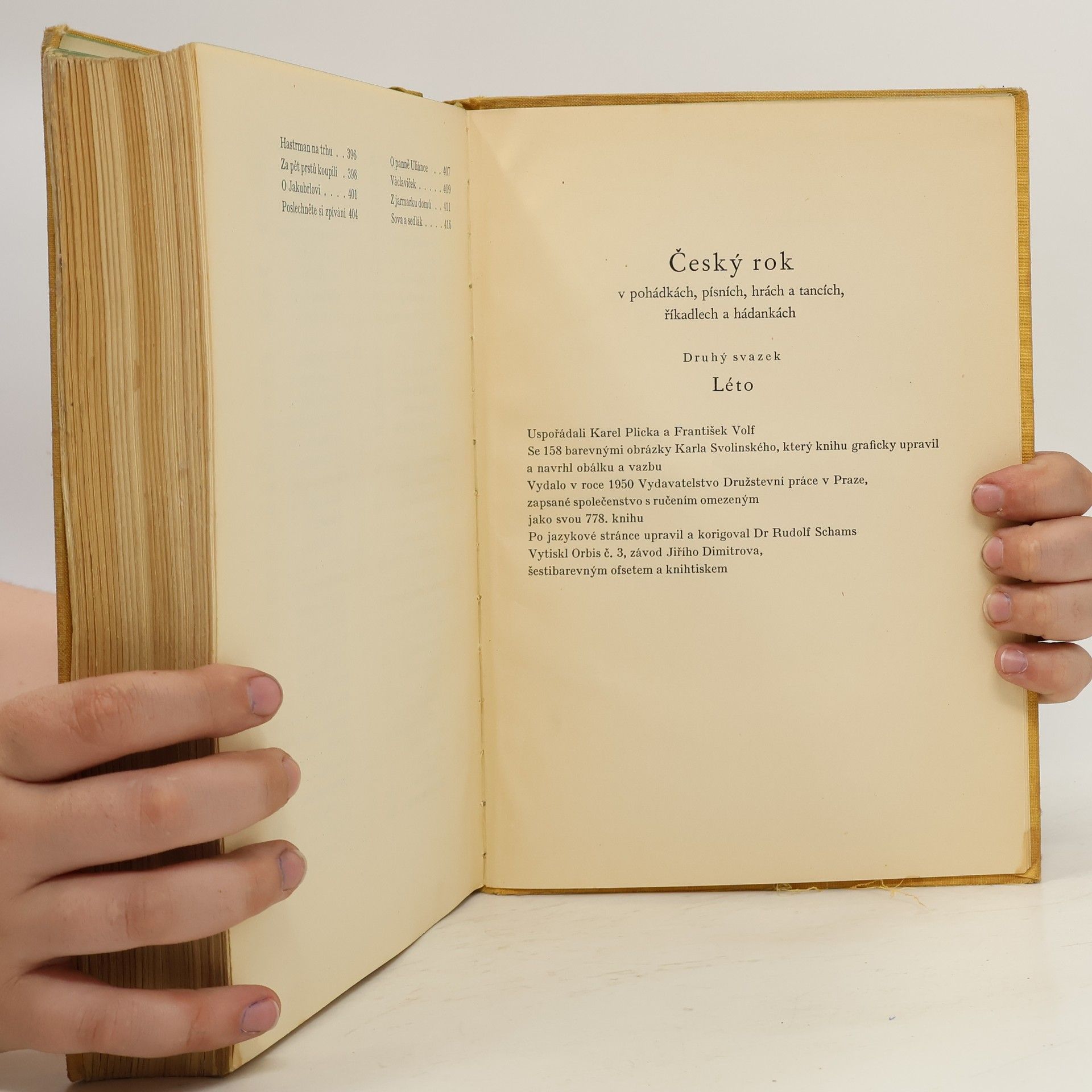 Karel Plicka Český rok v pohádkách, písních, hrách a tancích, říkadlech a hádankách. Druhý svazek. Léto