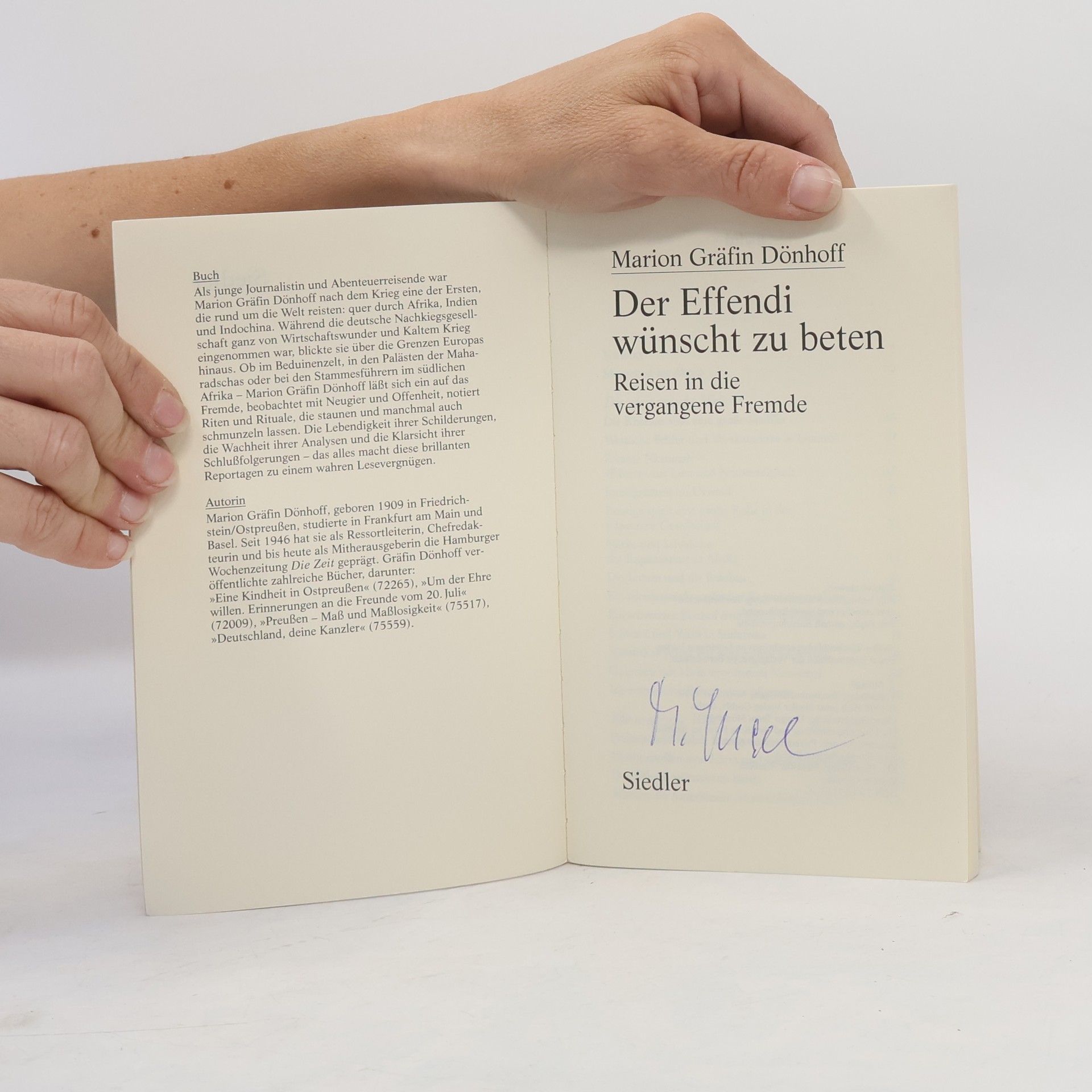 Marion Gräfin Dönhoff Der Effendi wünscht zu beten