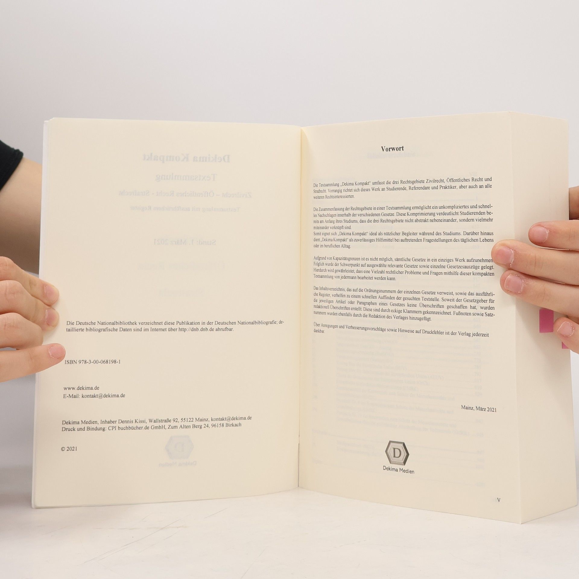 Dekima Kompakt: Textsammlung: Zivilrecht - Öffentliches Recht - Strafrecht