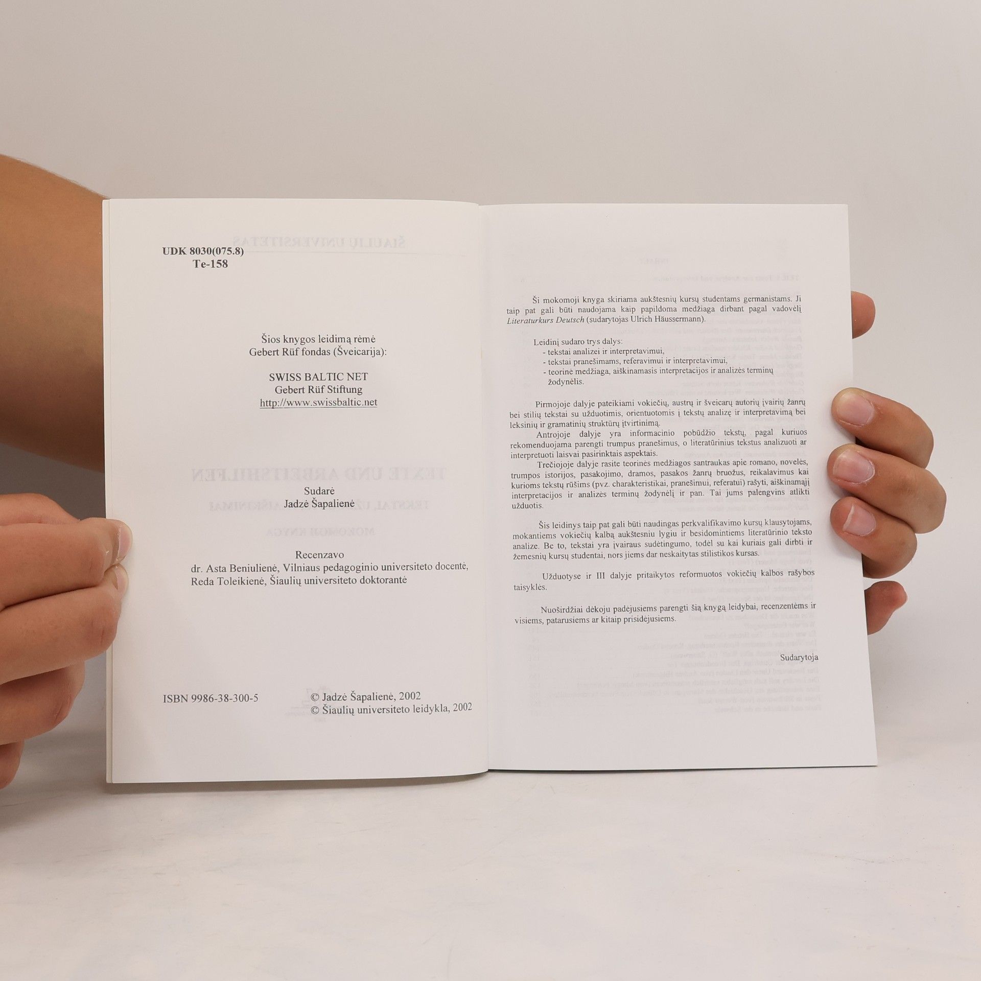 Jadzė Šapalienė Texte und Arbeitshilfen