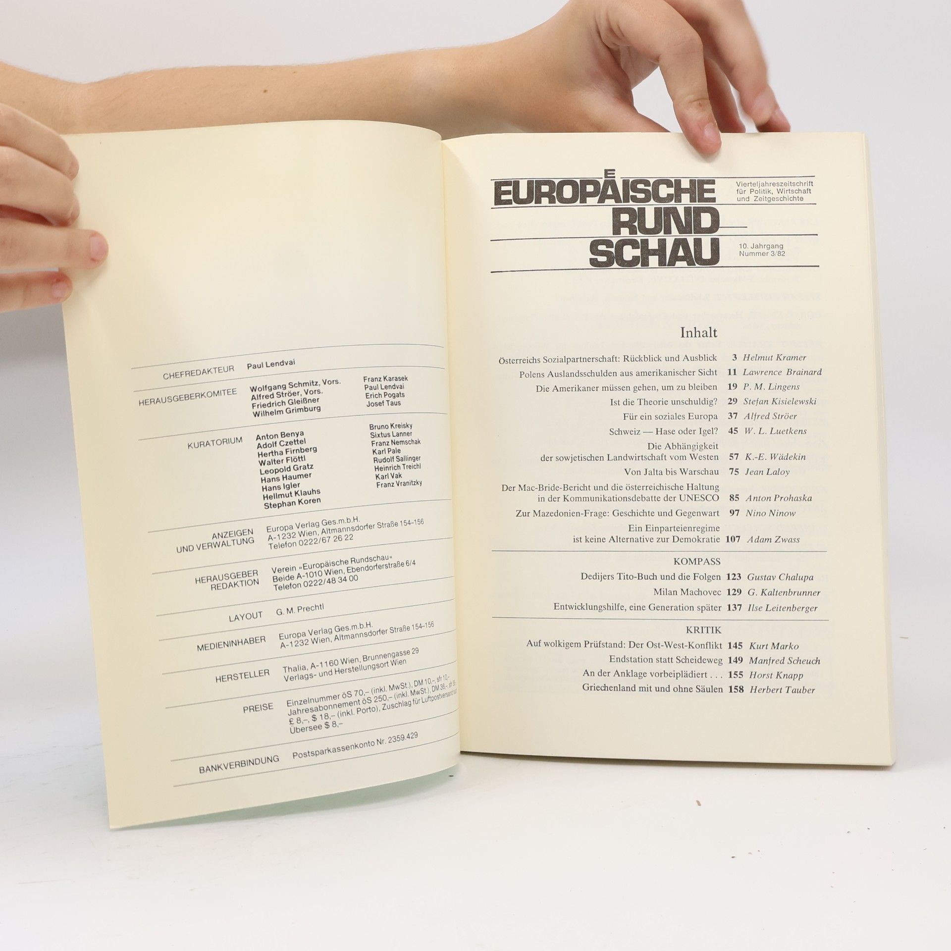 Autorenkollektiv Europäische Rundschau 3/1982