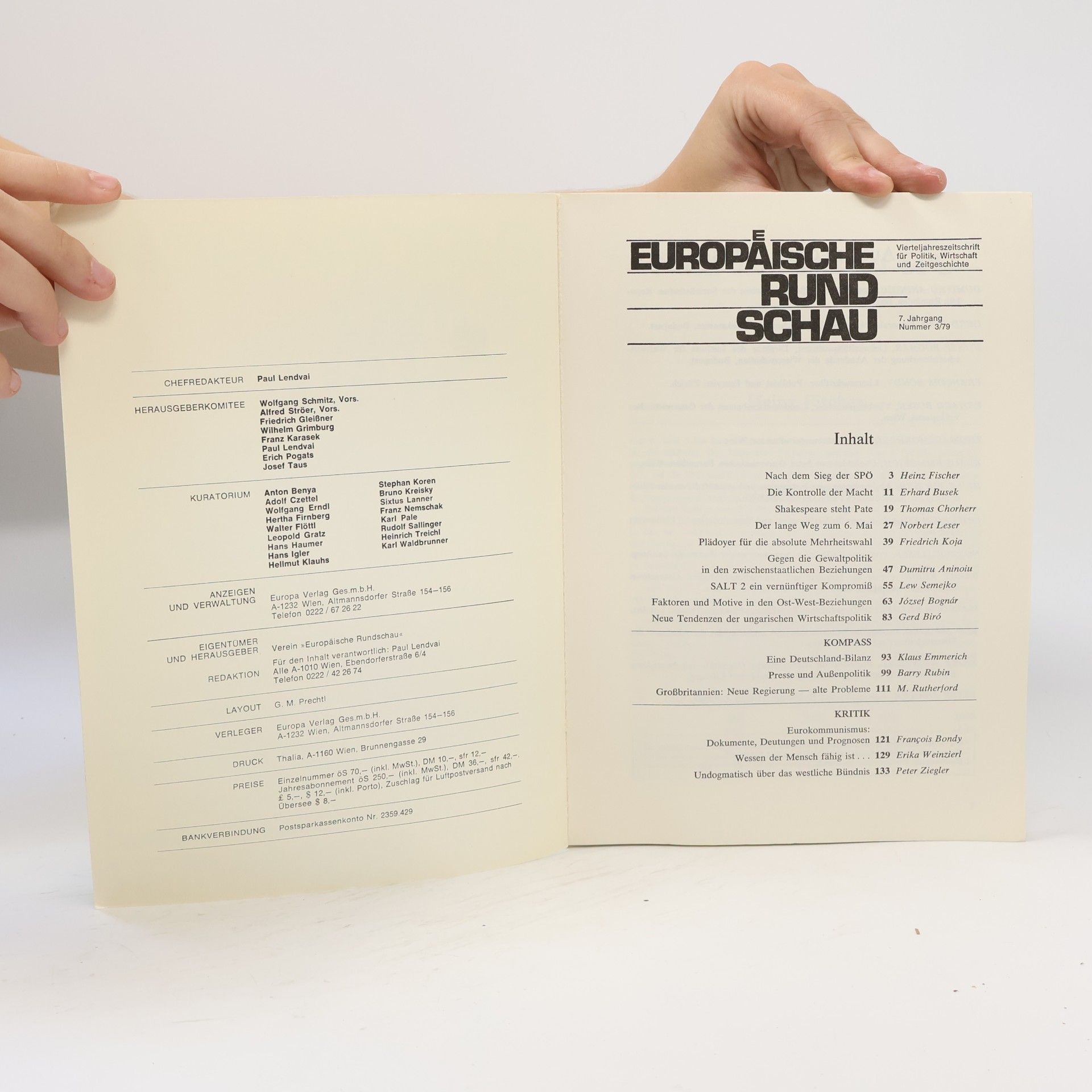 Paul Lendvai Europäische Rundschau 79/3