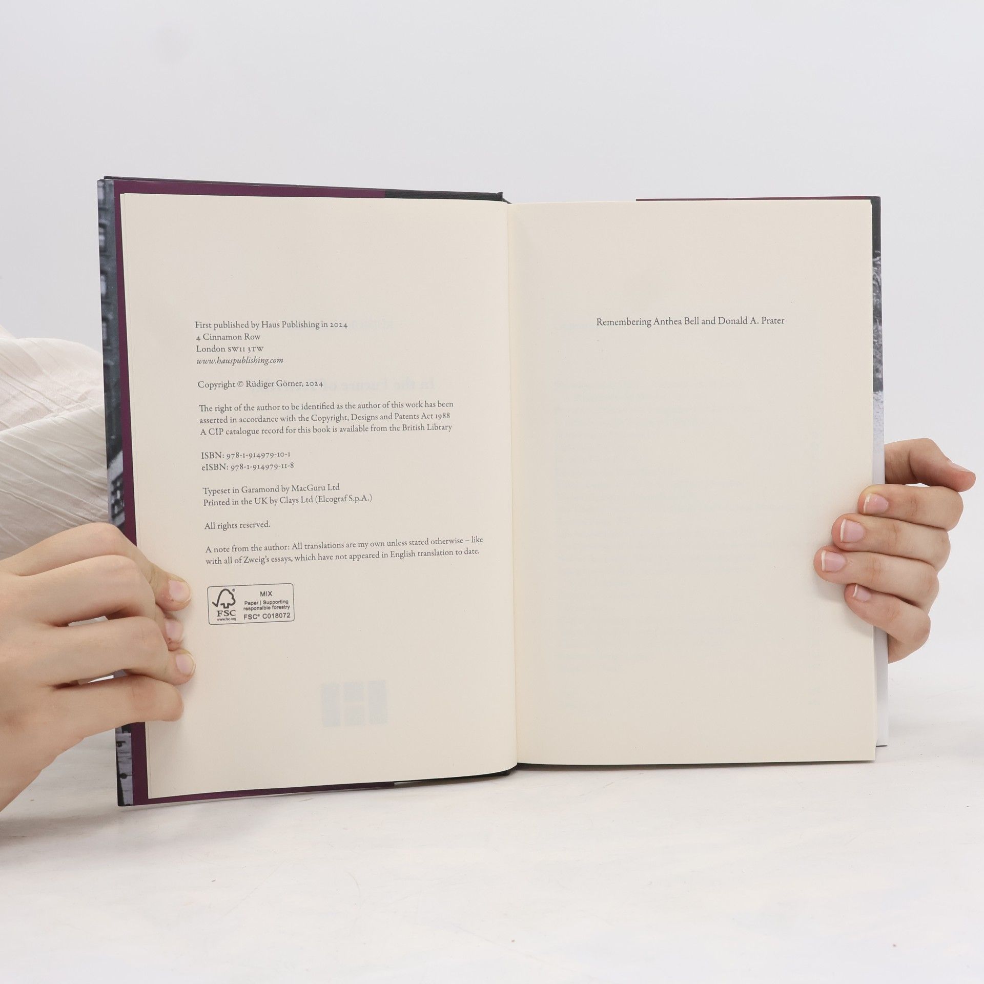Rüdiger Görner In the Future of Yesterday