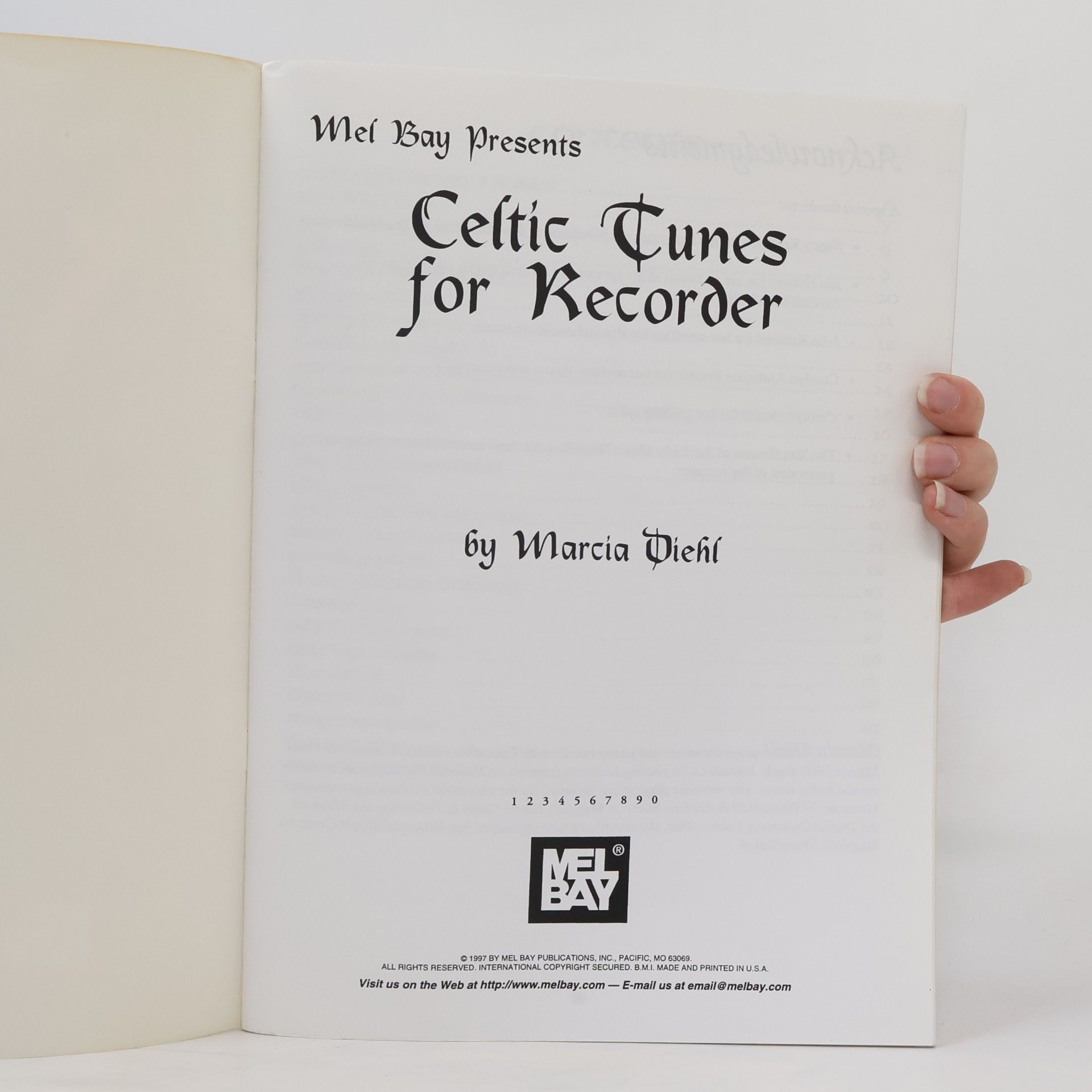 Marcia Diehl Mel Bay Celtic Tunes for Recorder