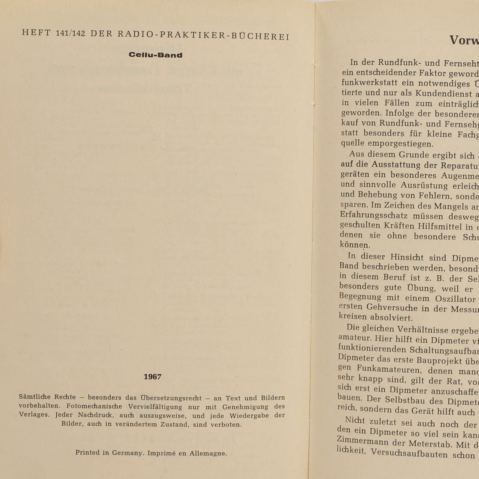 Josef Reithofer Dipmeter mit Röhren, Transistoren und Tunneldioden