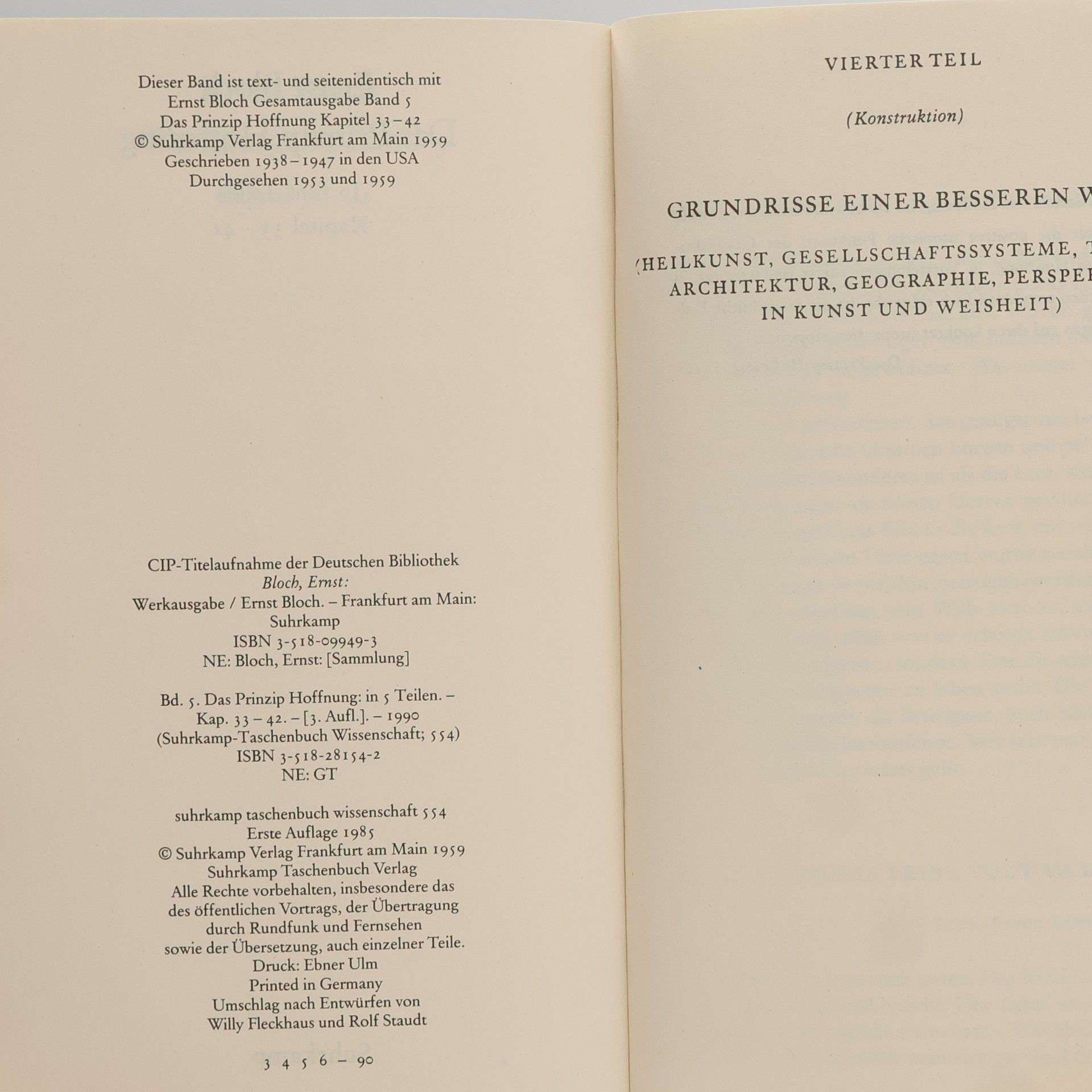 Ernst Bloch Das Prinzip Hoffnung. Kapitel 33-42