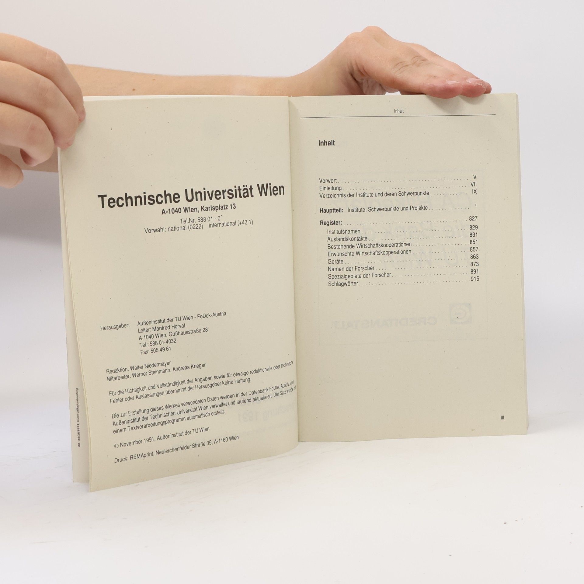 Autorenkollektiv Forschung 1991