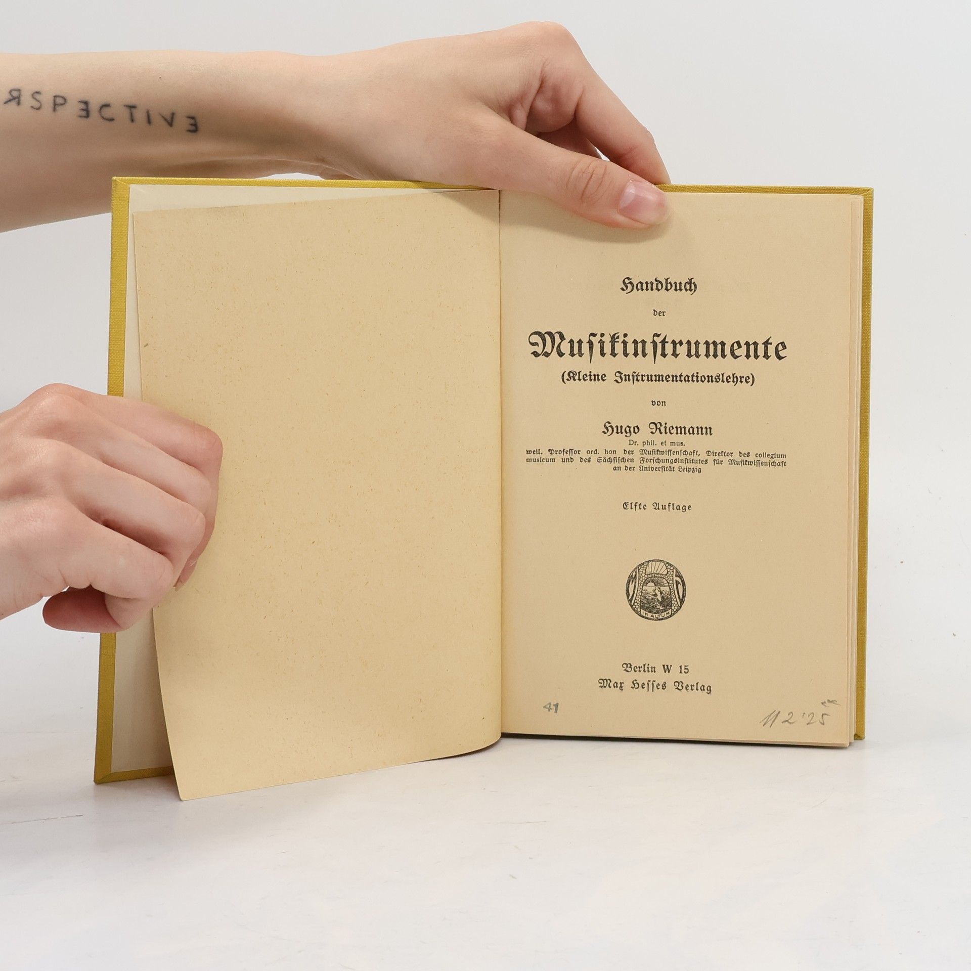 Hugo Riemann Handbuch der Musik Instrumente
