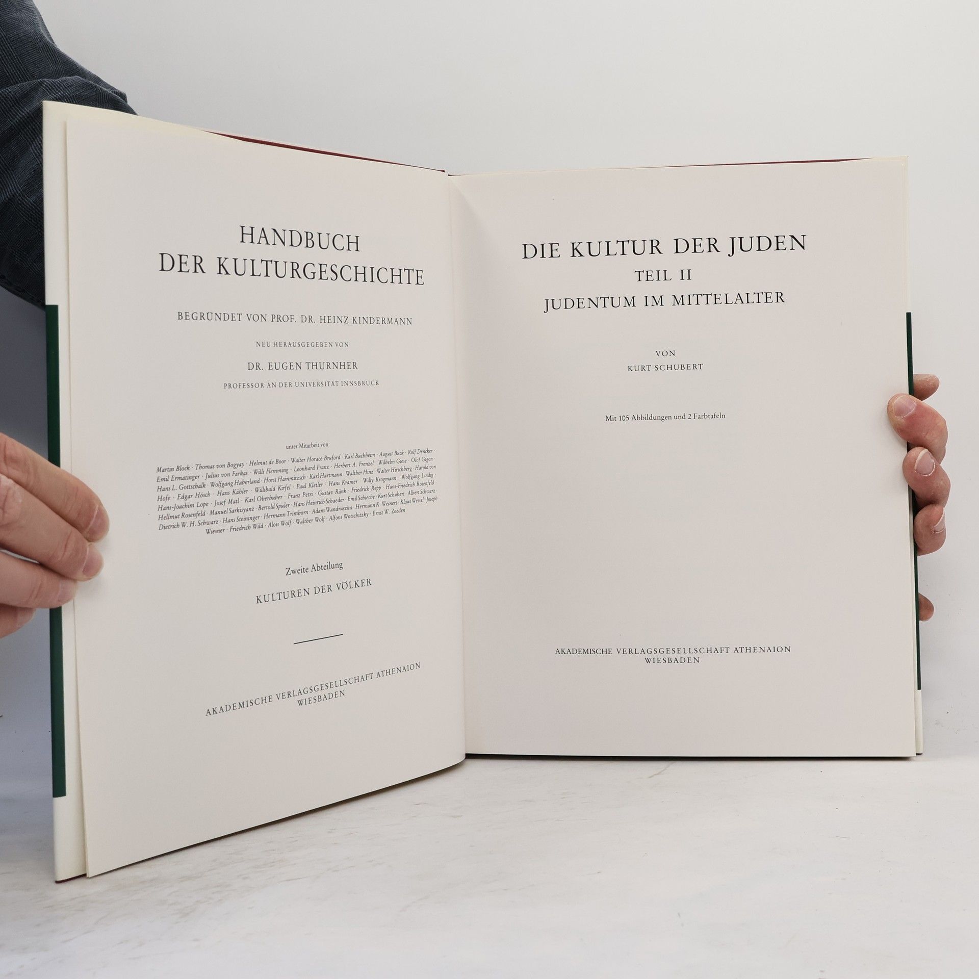 Kurt Schubert Zweite Abteilung, Kulturen der Völker, Die Kultur der Juden, Teil II, Judentum im Mittelalter
