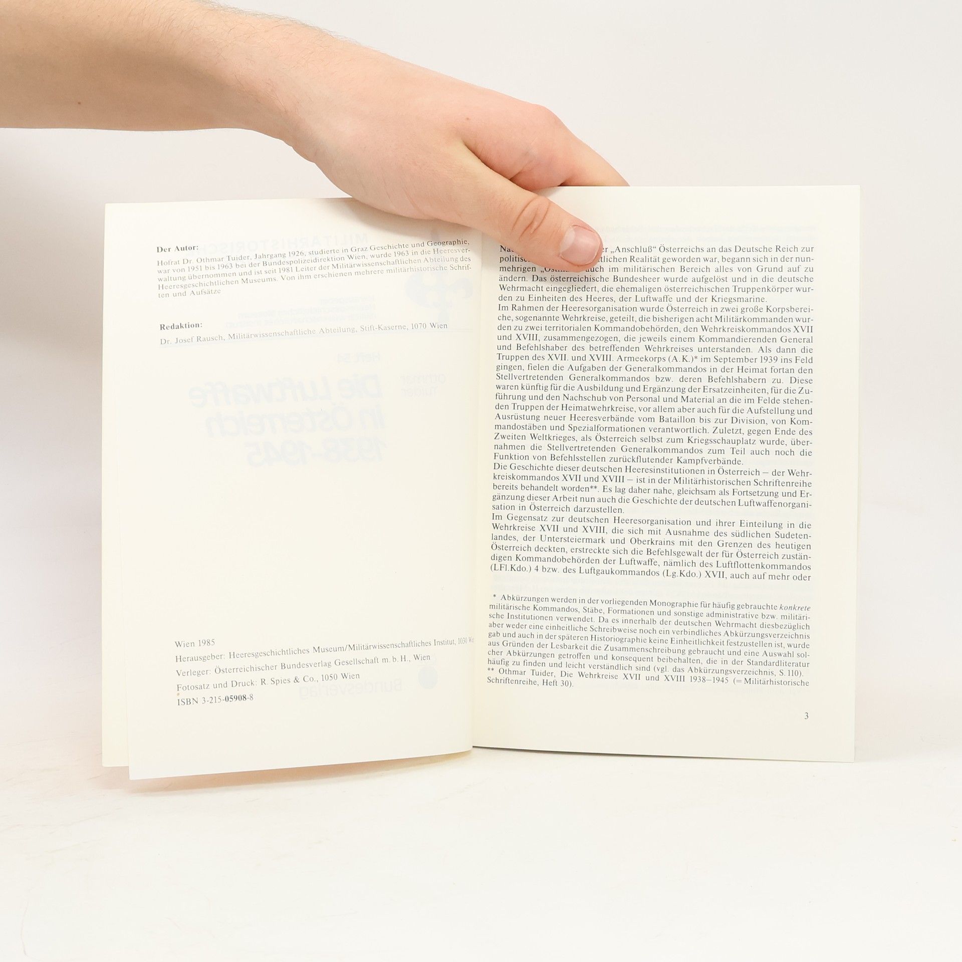 Othmar Tuider Militärhistorische Schriftenreihe - 54: Die Luftwaffe in Österreich 1938-1945