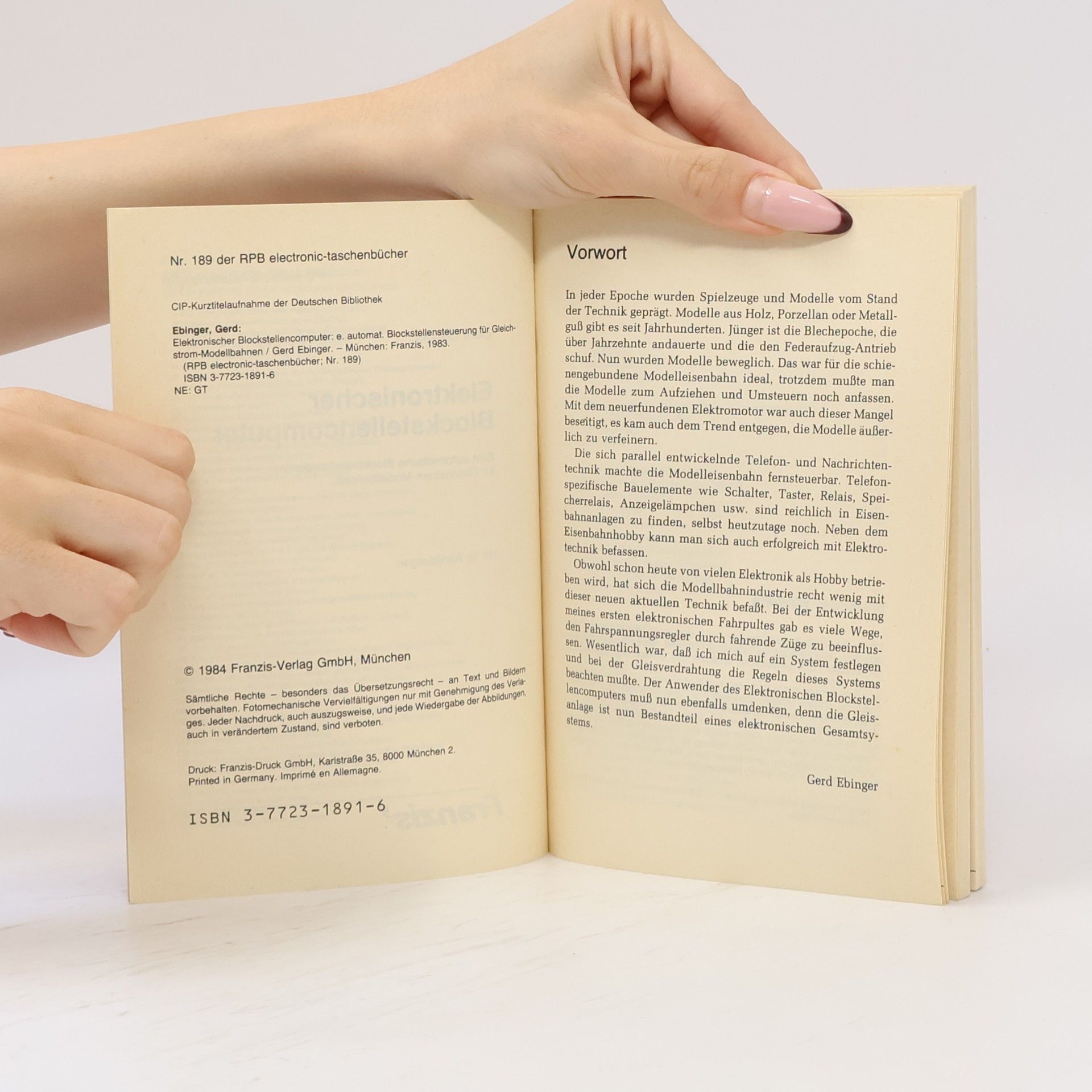 Gerd Ebinger RPB Franzis Taschenbücher - 189: Elektronischer Blockstellencomputer