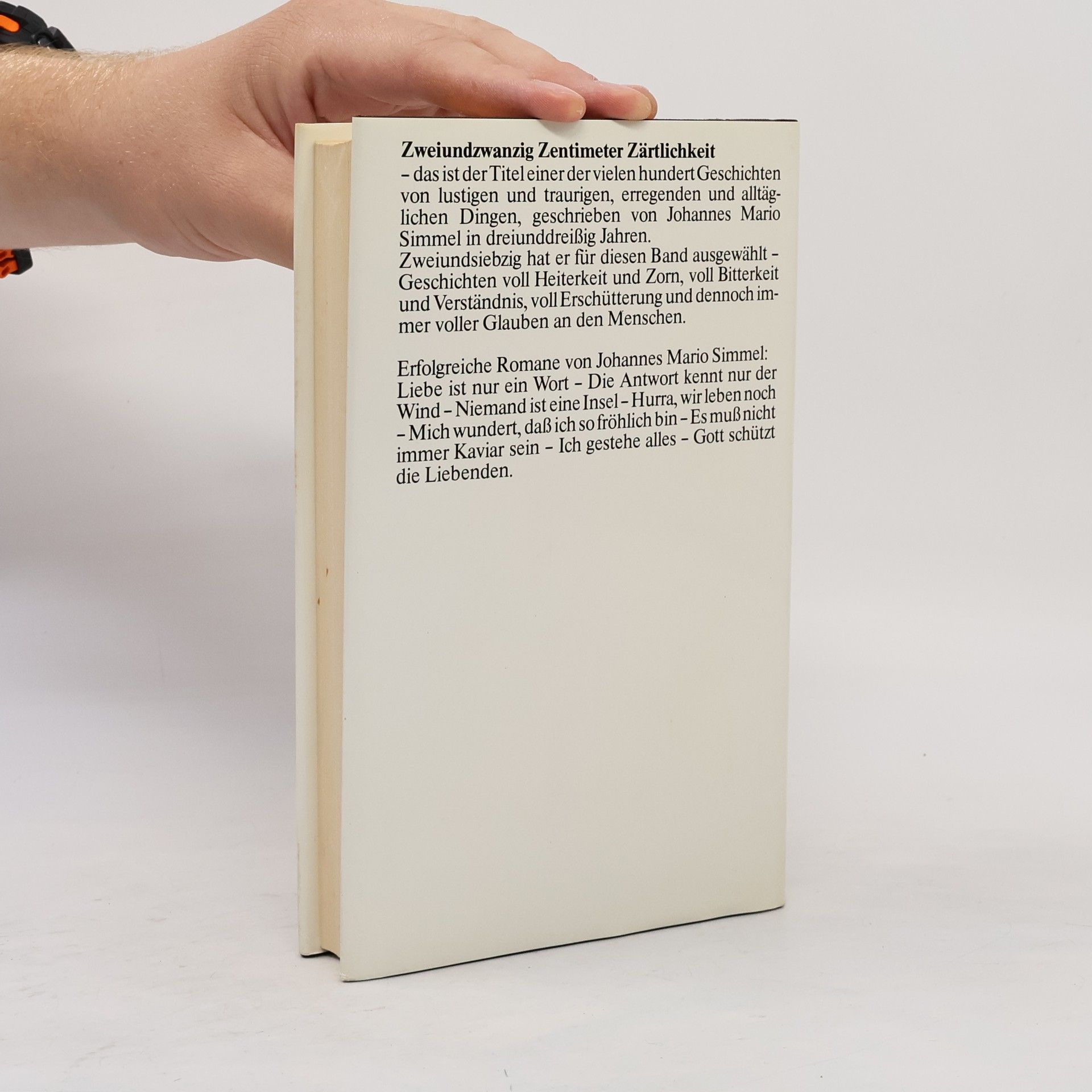 Johannes Mario Simmel Zweiundzwanzig Zentimeter Zärtlichkeit