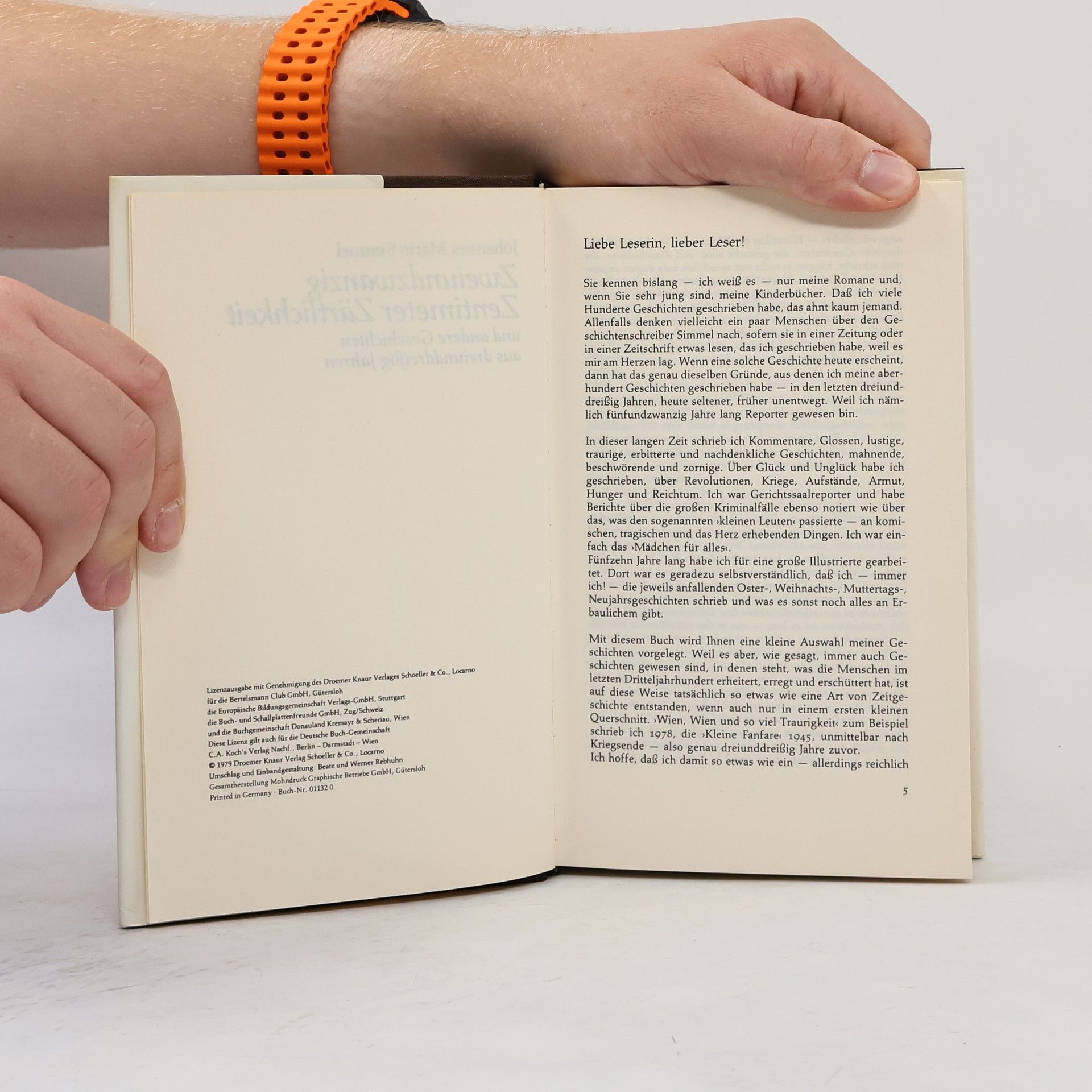 Johannes Mario Simmel Zweiundzwanzig Zentimeter Zärtlichkeit