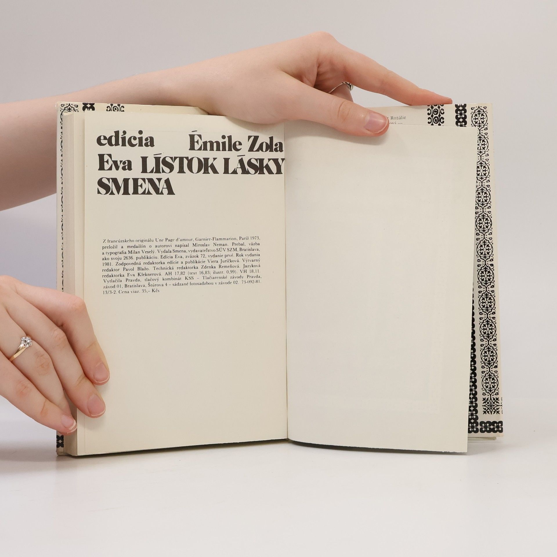 Émile Zola Lístok lásky