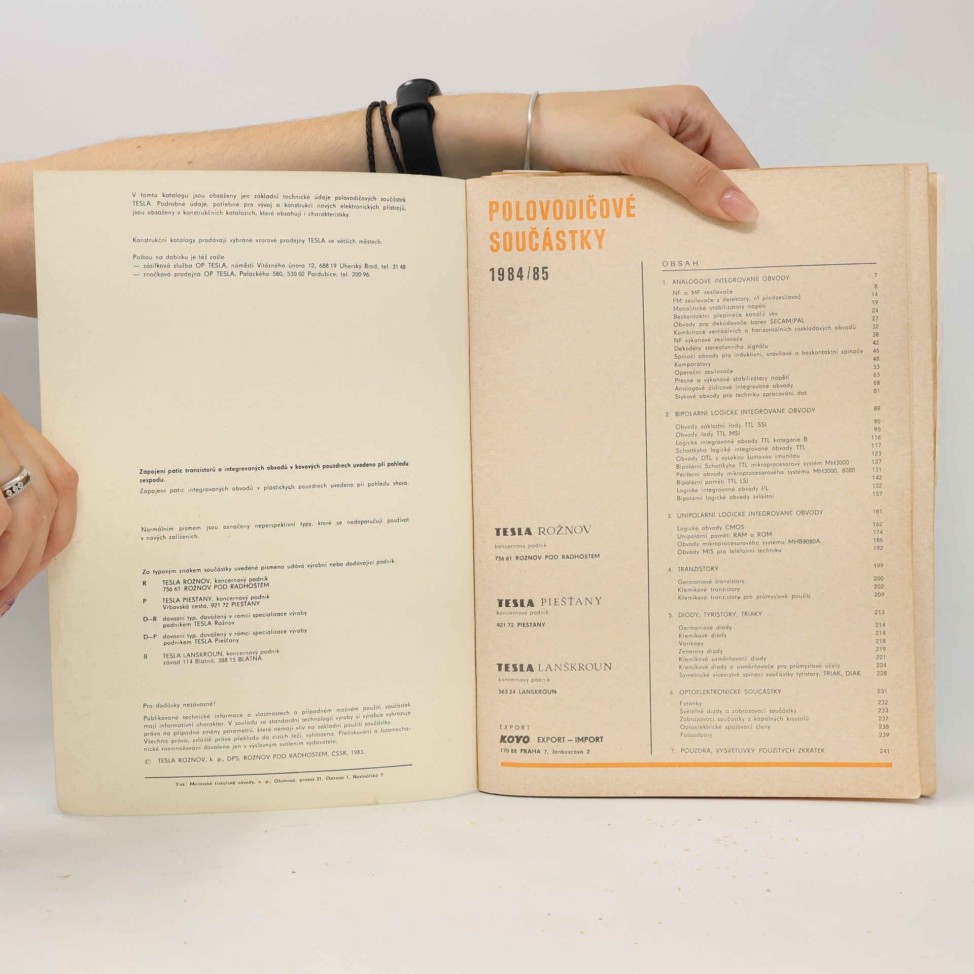 Various authors Polovodičové součástky 1984/85
