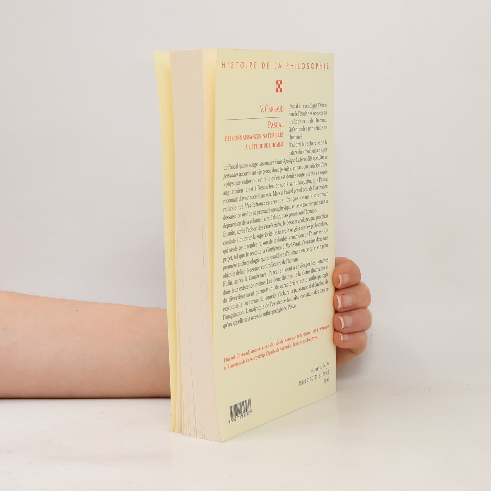 Vincent Carraud Bibliothèque d'histoire de la philosophie: Pascal