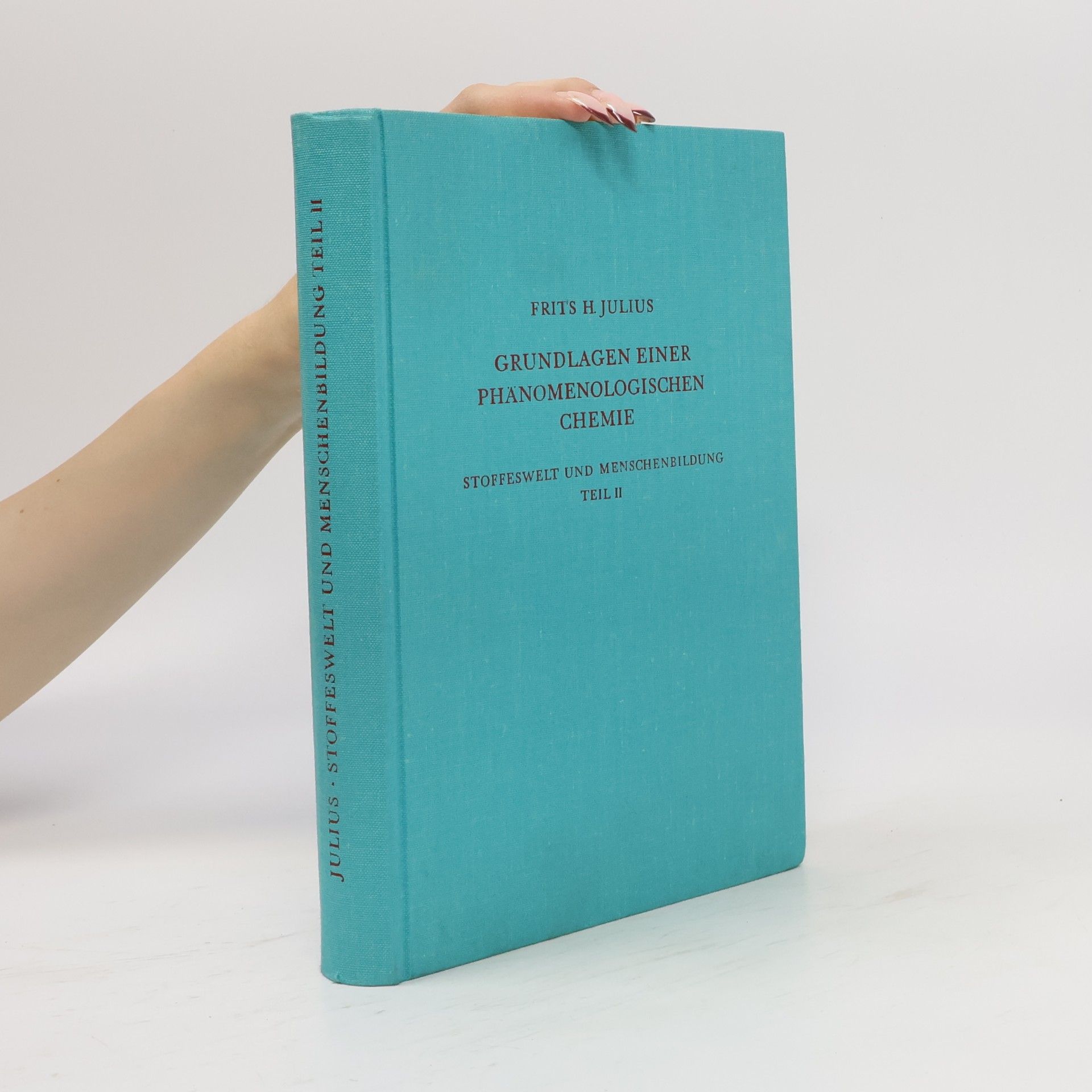 Frits H. Julius Grundlagen einer phänomenologischen Chemie
