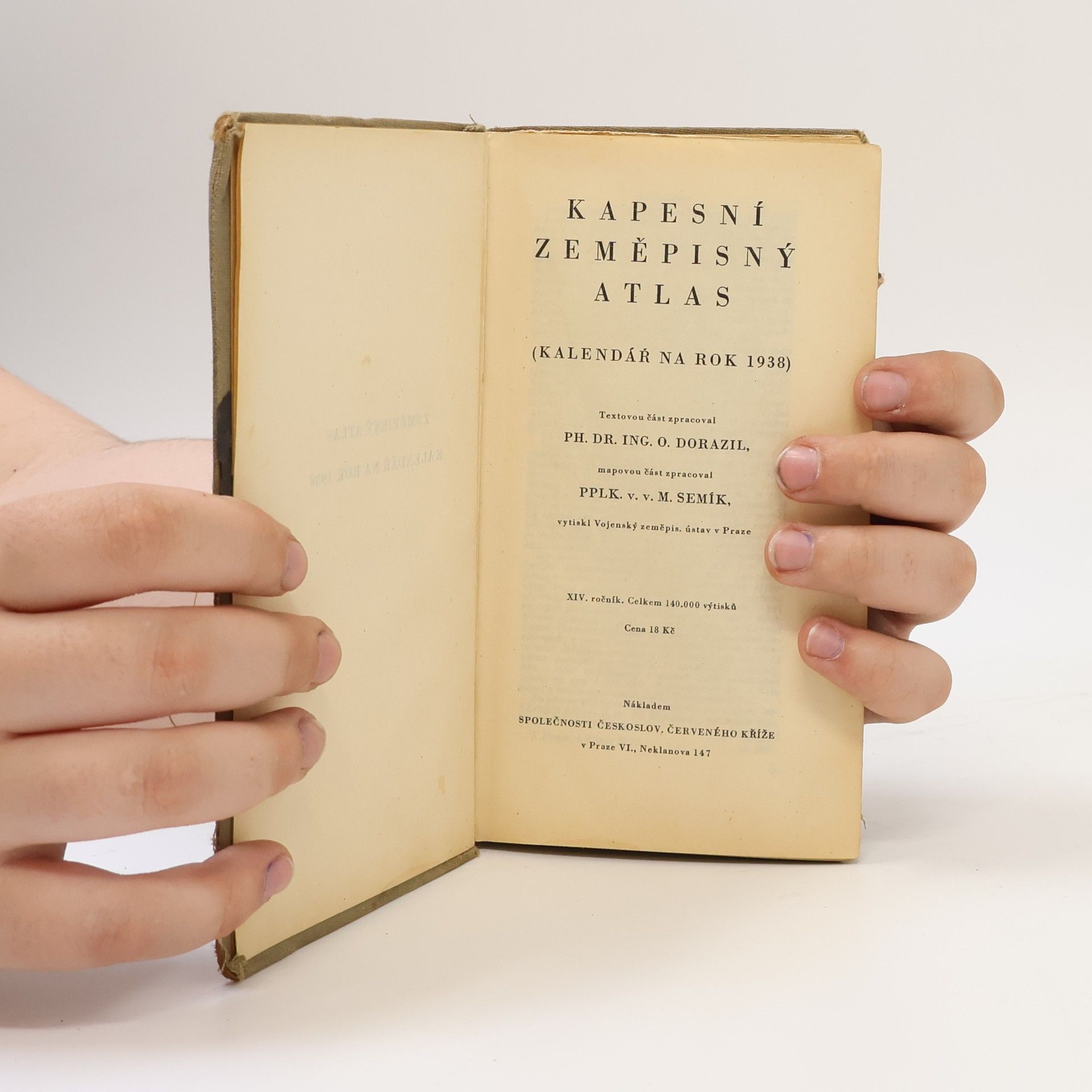 O. Dorazil Kapesní zeměpisný atlas (kalendář na rok 1938)