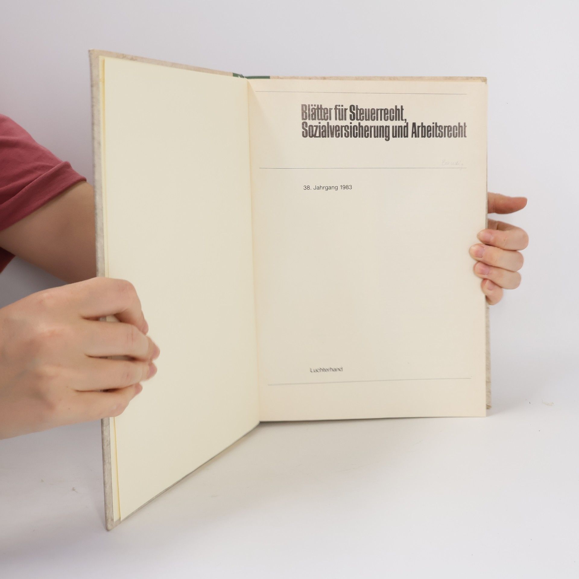 Autorenkollektiv Blätter für Steuerrecht, Sozialversicherung und Arbeitsrecht
