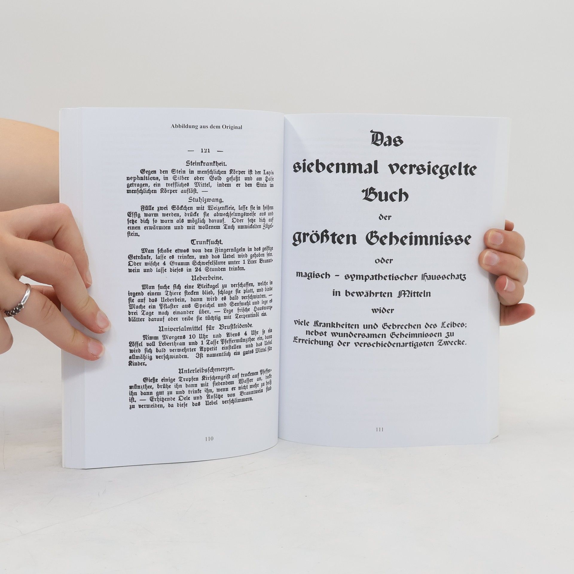 Sechstes und Siebentes Buch Mosis oder der magisch-sympathische Hausschatz, das ist Mosis magische Geisterkunst, das Geheimnis aller Geheimnisse - wortgetreu nach einer alten Handschrift