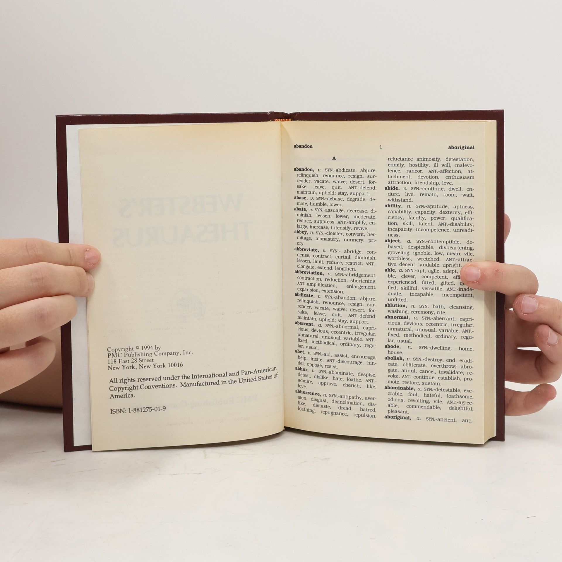 Webster's Thesaurus