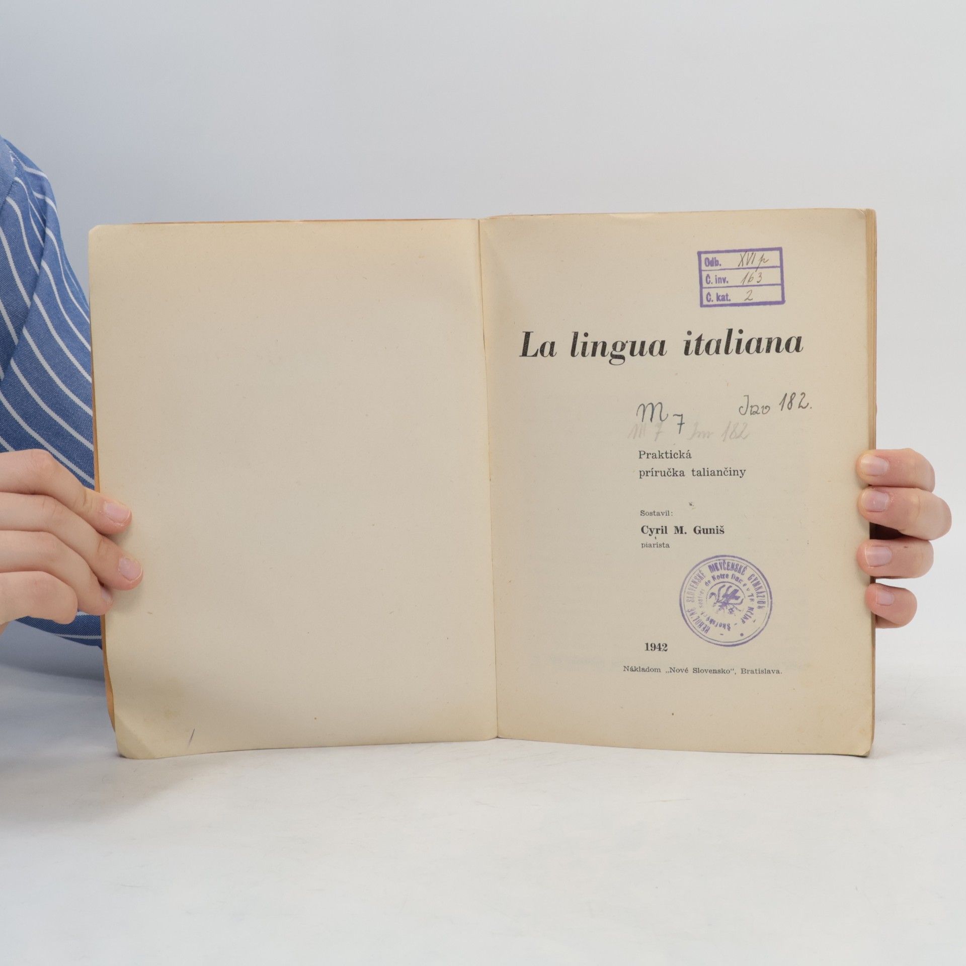 Cyril M. Guniš La lingua italiana
