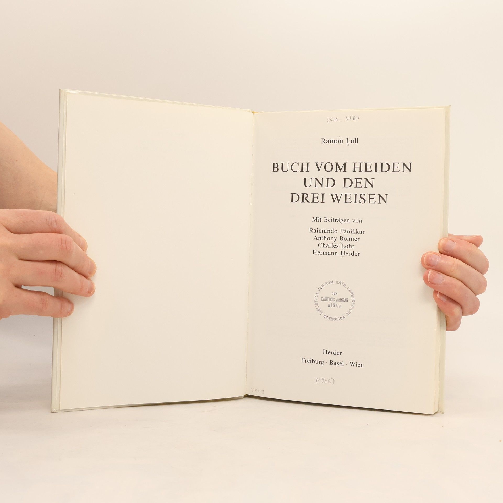 Ramon Llull Buch vom Heiden und den drei Weisen